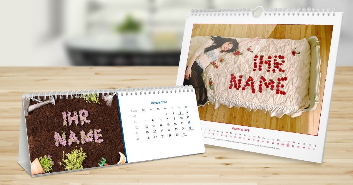 Kalender Selbst Gestalten Mit Namen 