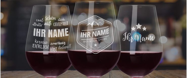 Vino Grande Magnum Gravur Wein Geschenk Widmung Jubiläum Geburtstag Rotweinglas