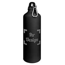 Trinkflasche Schwarz gravieren