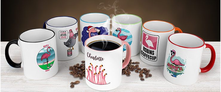 Personalisierbare Flamingo-Tasse mit Wunschname