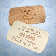 Holz-Frühstücksbrettchen mit Name