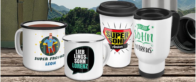 Super Sohn Tasse mit Namen