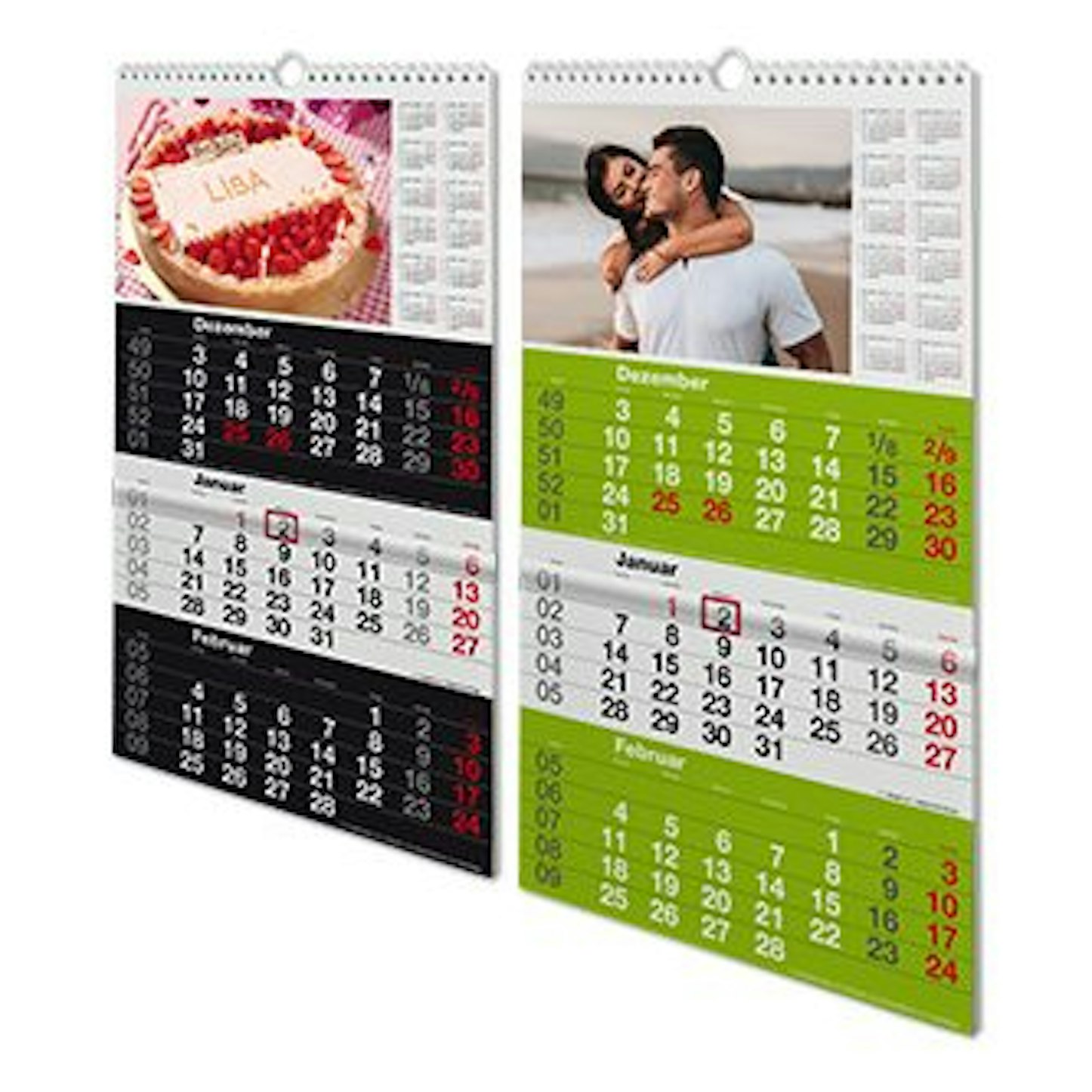 3-Monatskalender mit Fotos gestalten | PrintPlanet
