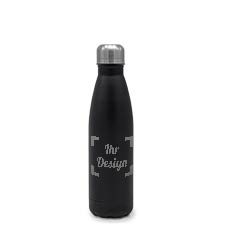 Thermo-Trinkflasche Schwarz gravieren