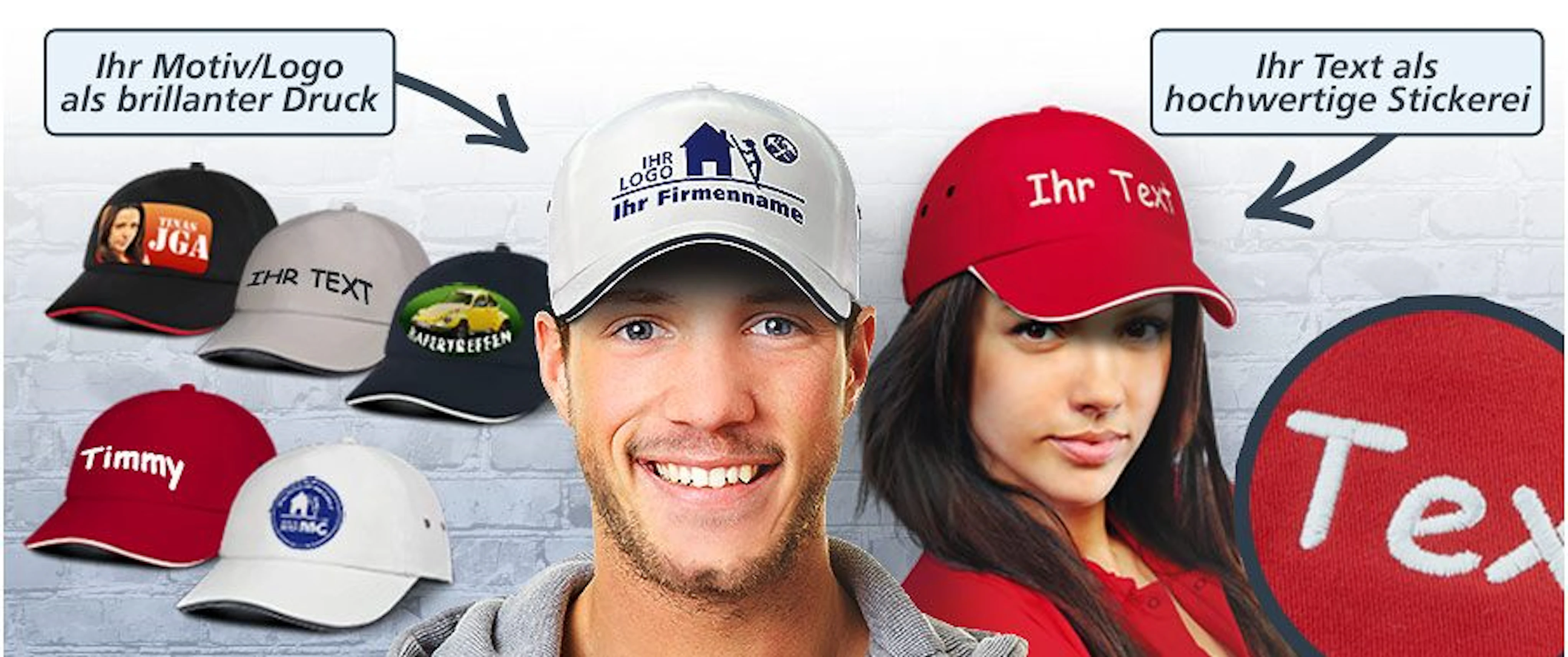 Caps besticken & bedrucken | Basecaps von PrintPlanet