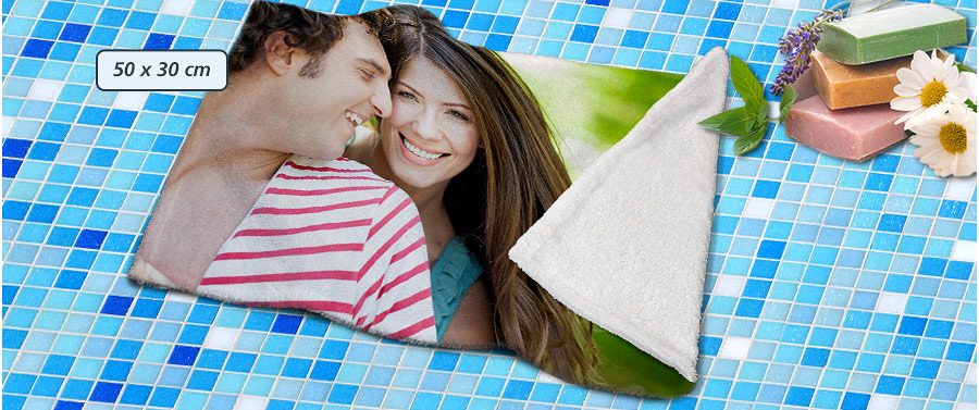 Handtuch Selbst Gestalten & Bedrucken Lassen – 50x100 Cm, 80 % Baumwolle, 20 % Polyester, Vollflächiger Digitaldruck