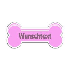 Hundeaufkleber "Pinker Knochen"
