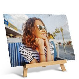 Schieferplatte mit Staffelei