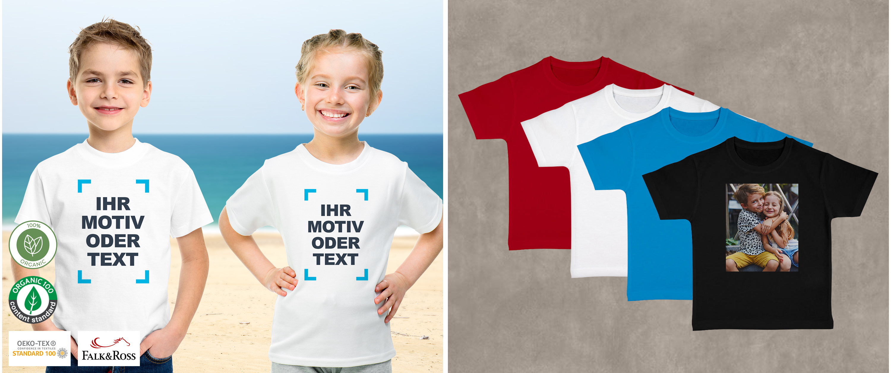Kinder T-Shirt Bedrucken Lassen Personalisiert Für Mädchen & Jungen ÖkoTex & fair produziert Bio-T-Shirts selber gestalten