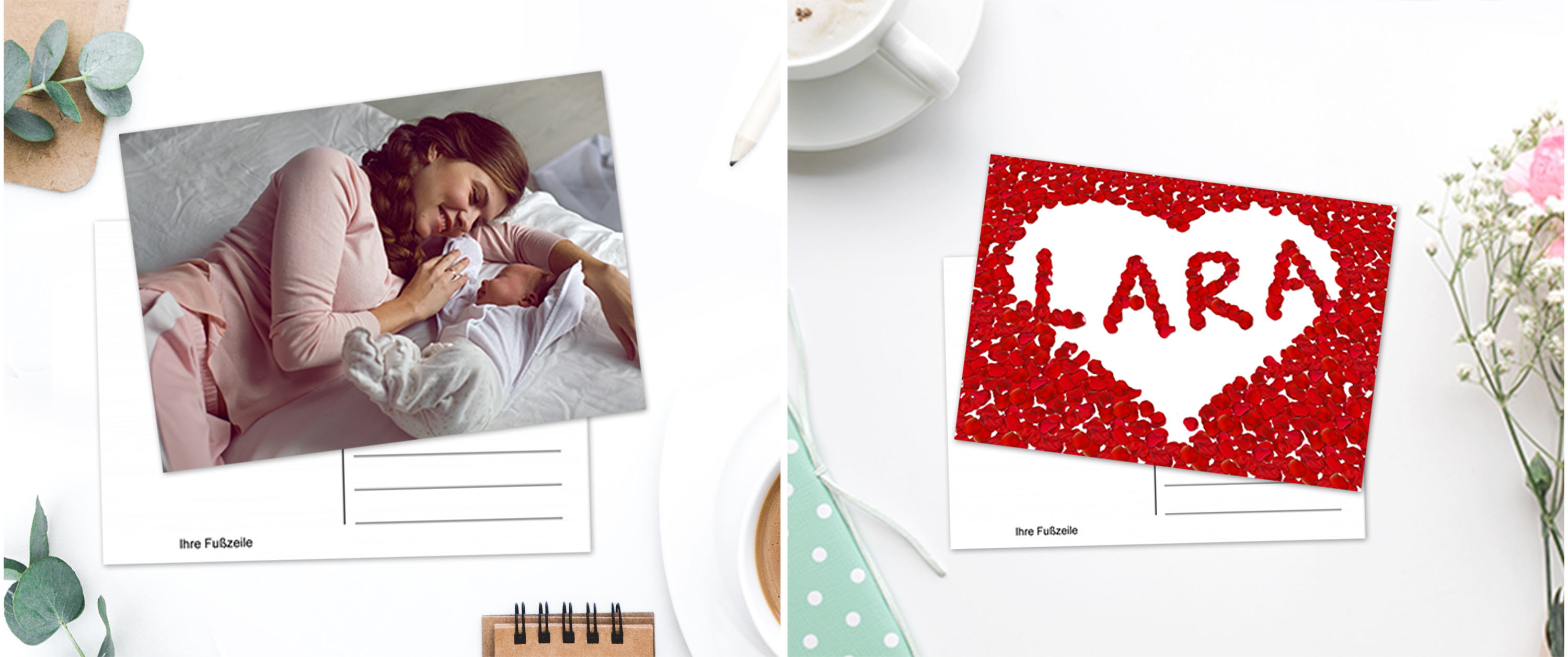 Liebevolle Postkarten für Mama