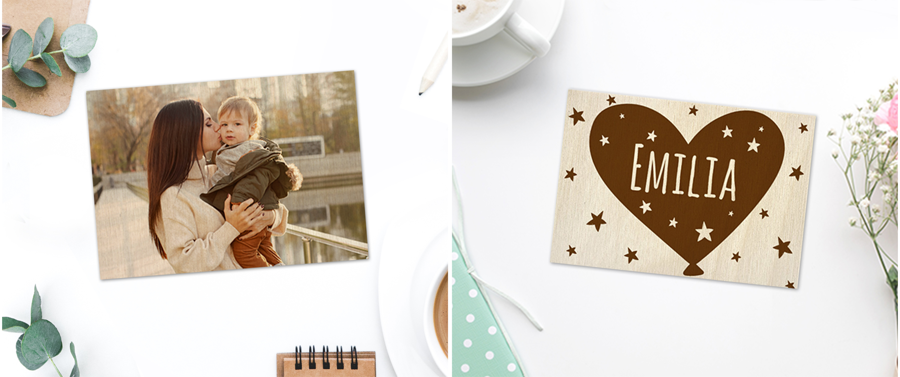 Holz-Postkarte zum Muttertag erstellen