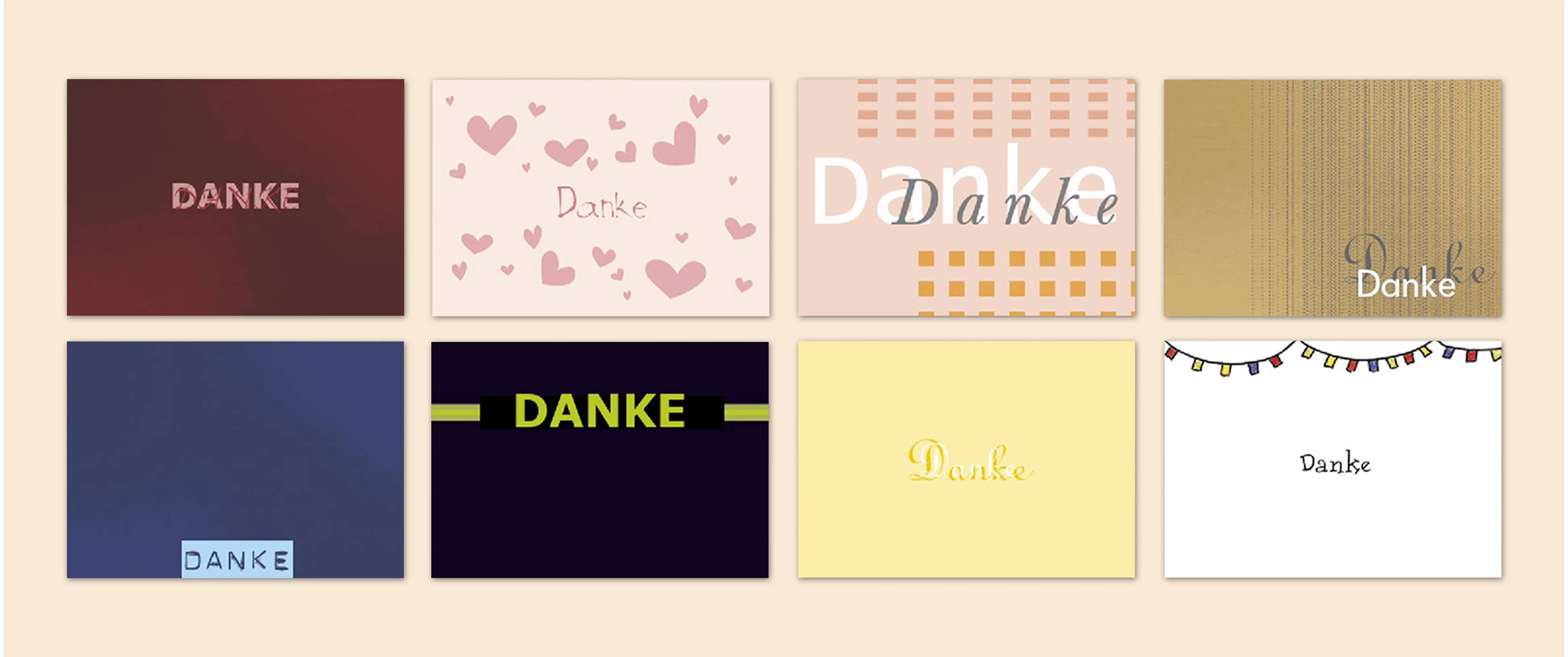 Dankeskarten selbst gestalten & drucken | PrintPlanet