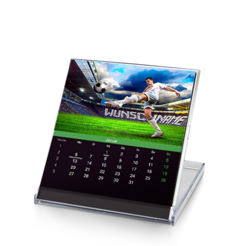 Fußball Kalender gestalten mit eigenem Namen  PrintPlanet