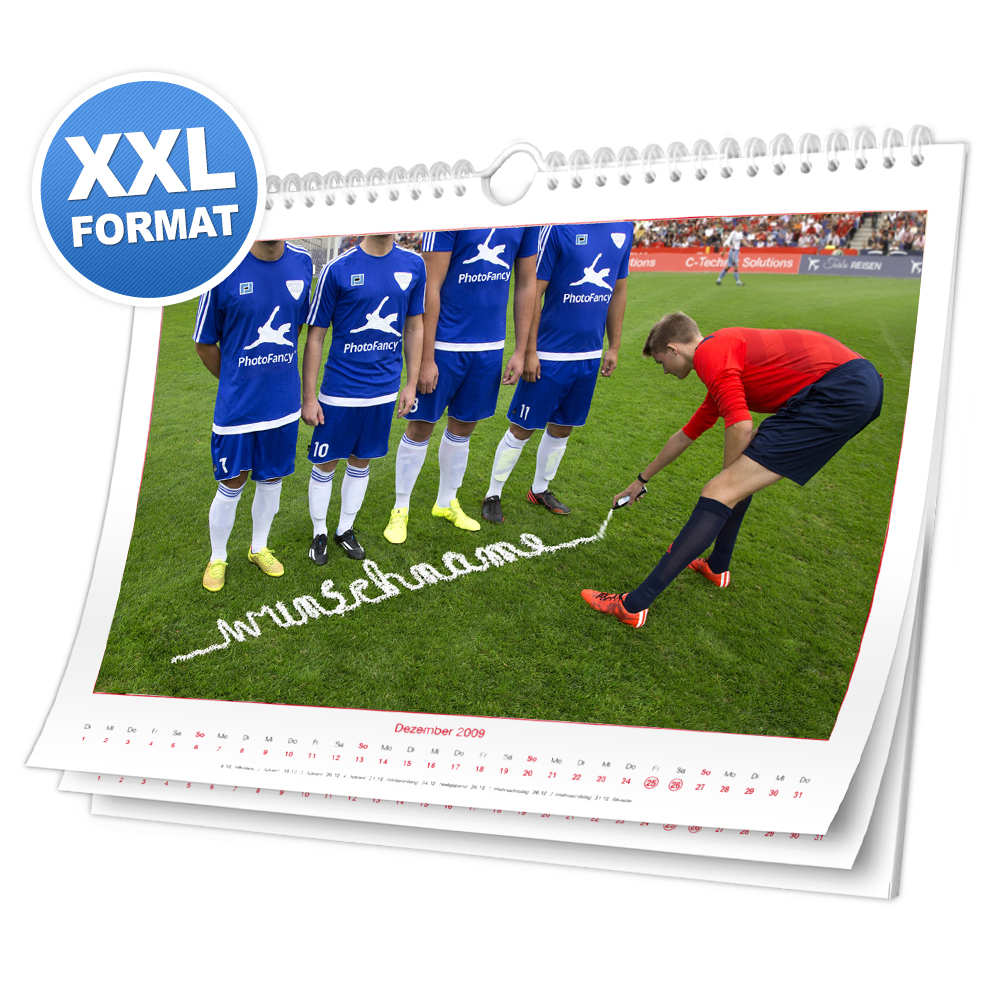 Fußball-Kalender gestalten mit Namen  PrintPlanet