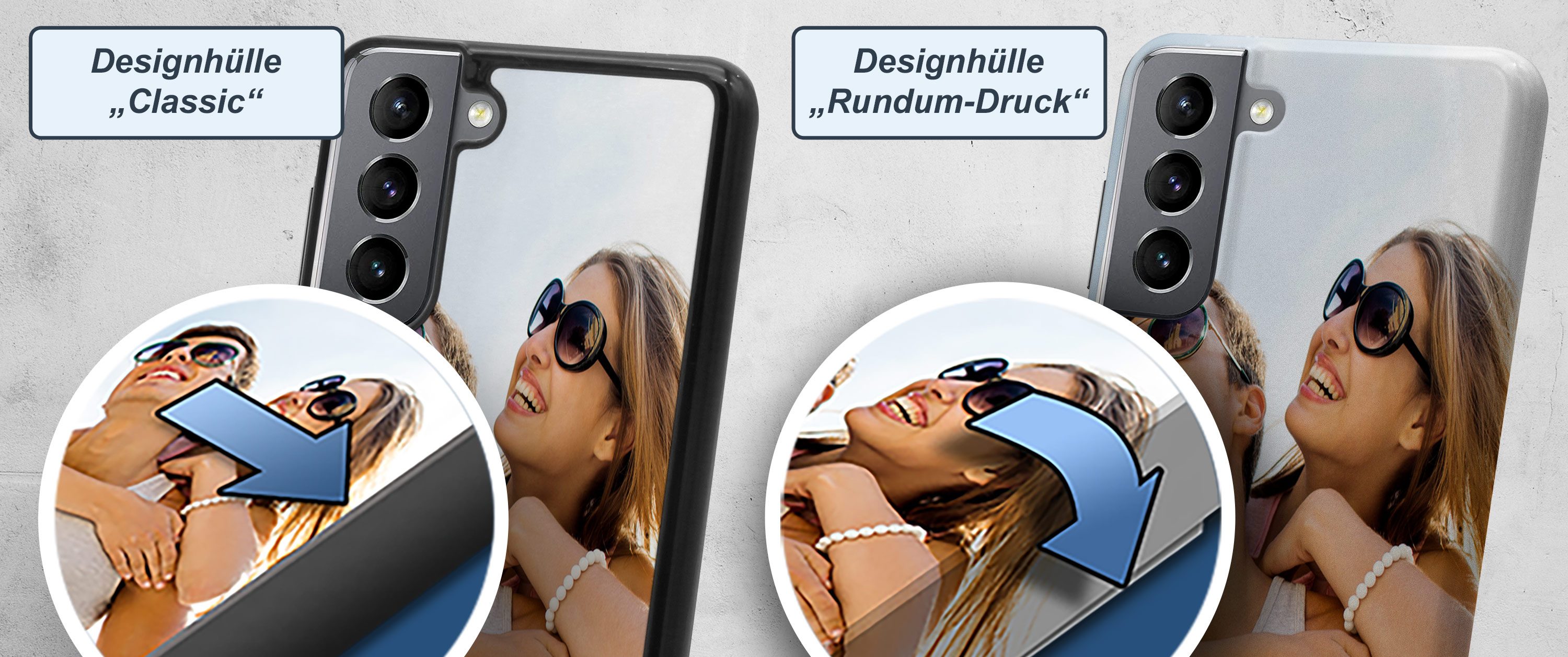 Mit bedruckten Rändern