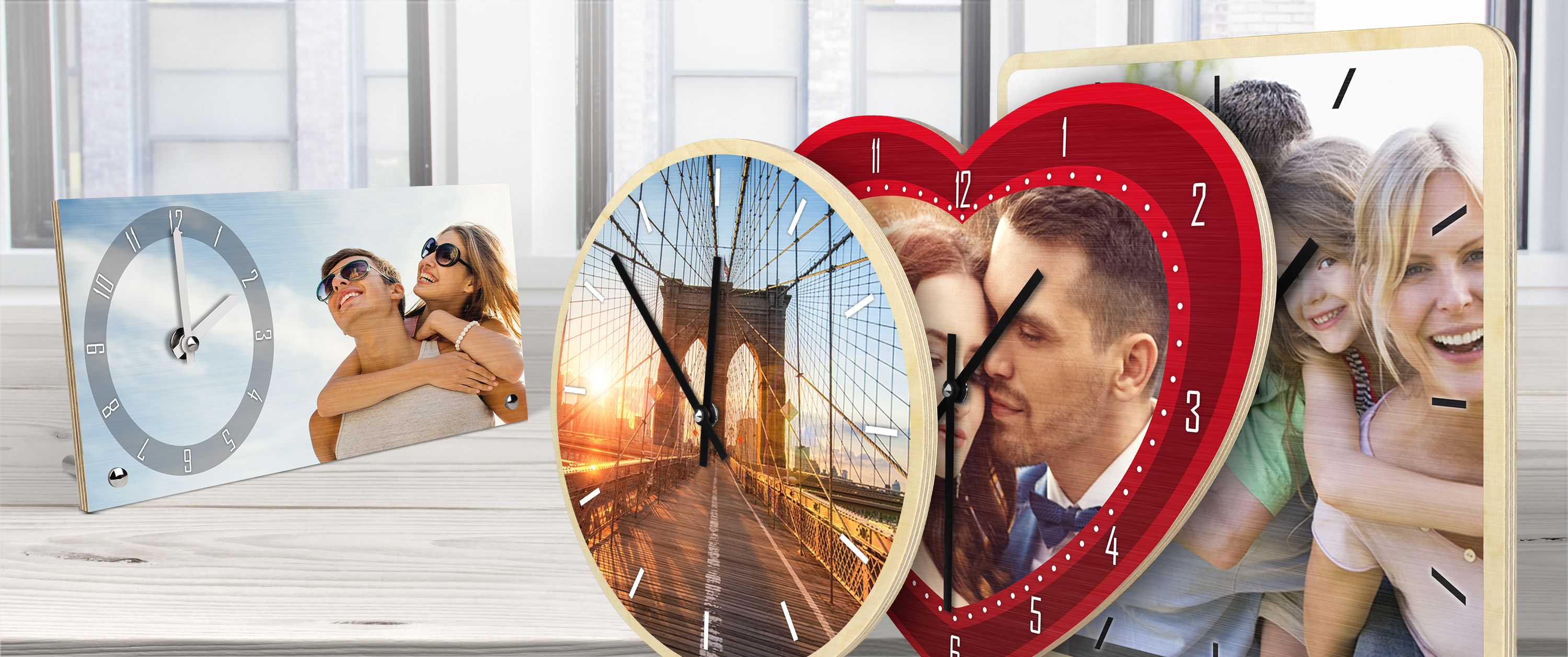 Persönliche Holz-Uhren bedrucken