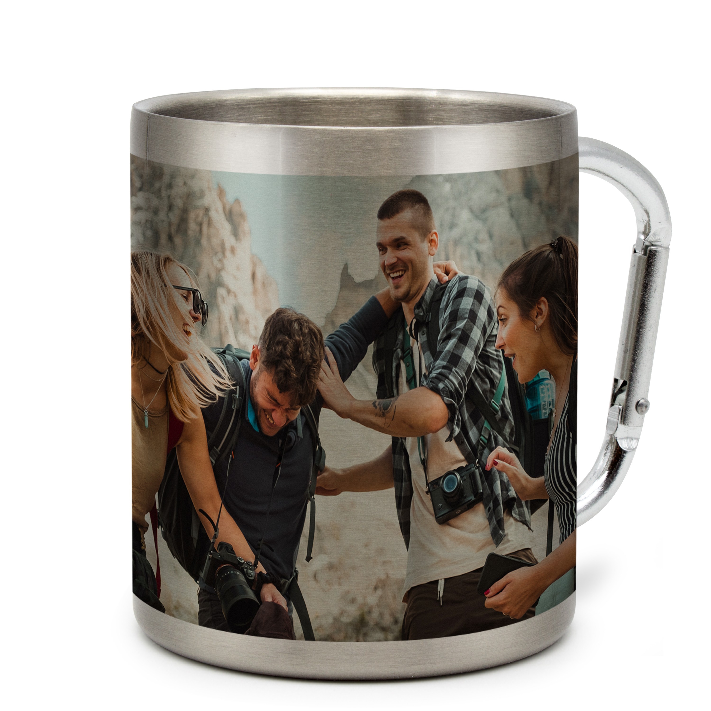 Edelstahltasse mit Karabiner