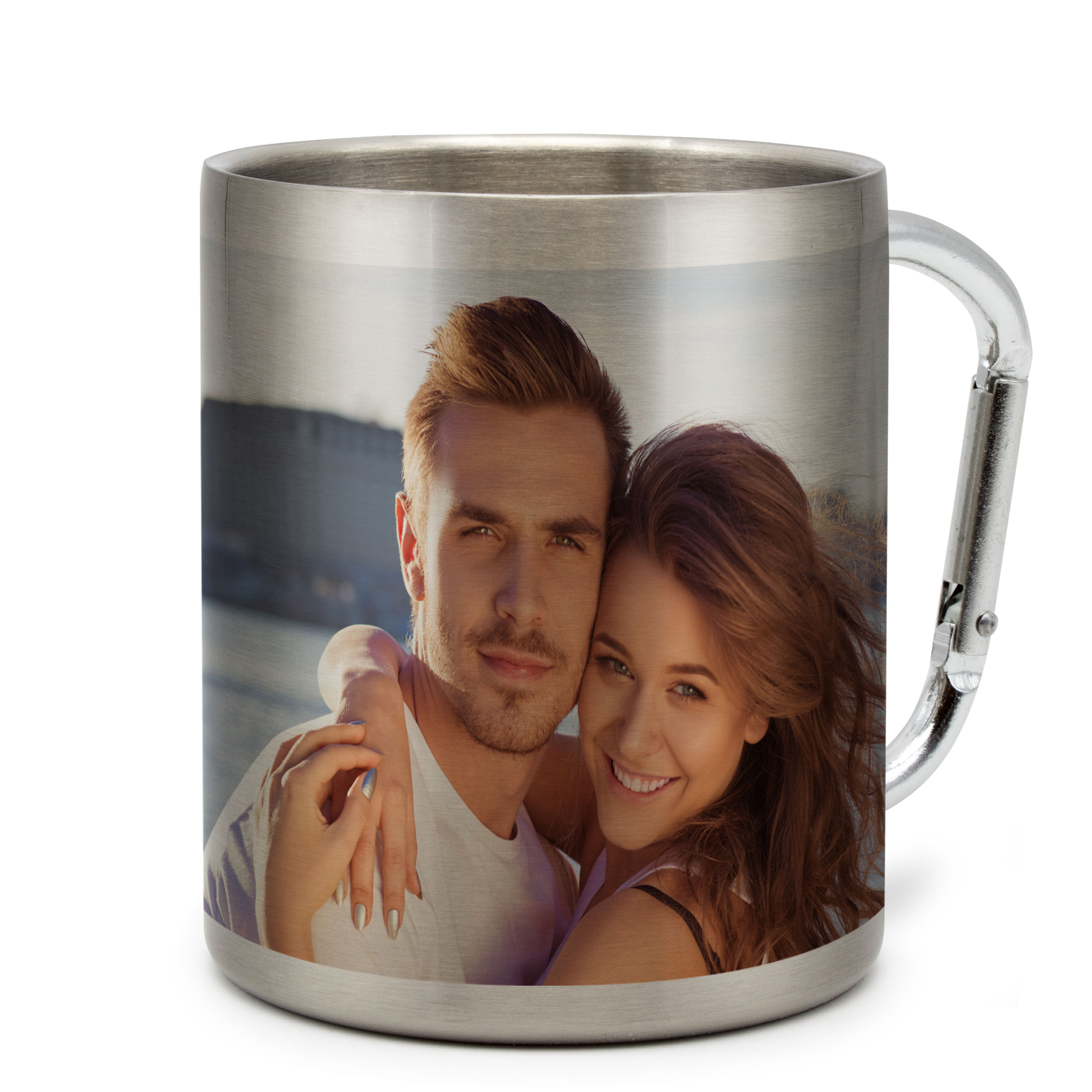 Edelstahltasse mit Karabiner