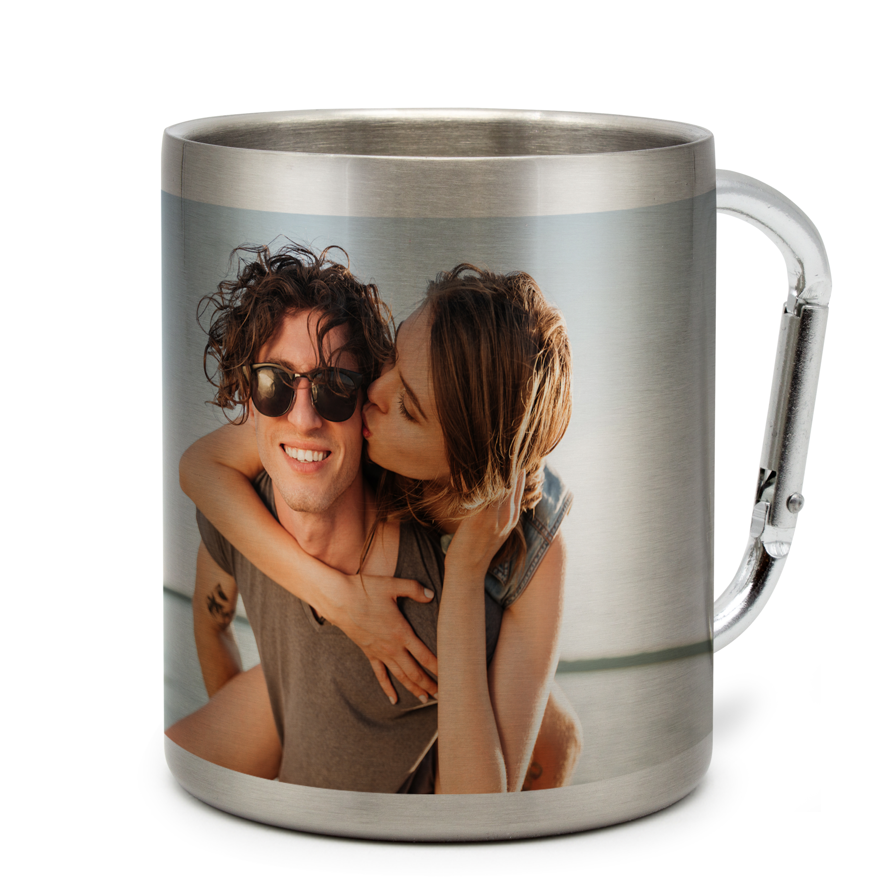 Edelstahltasse mit Karabiner