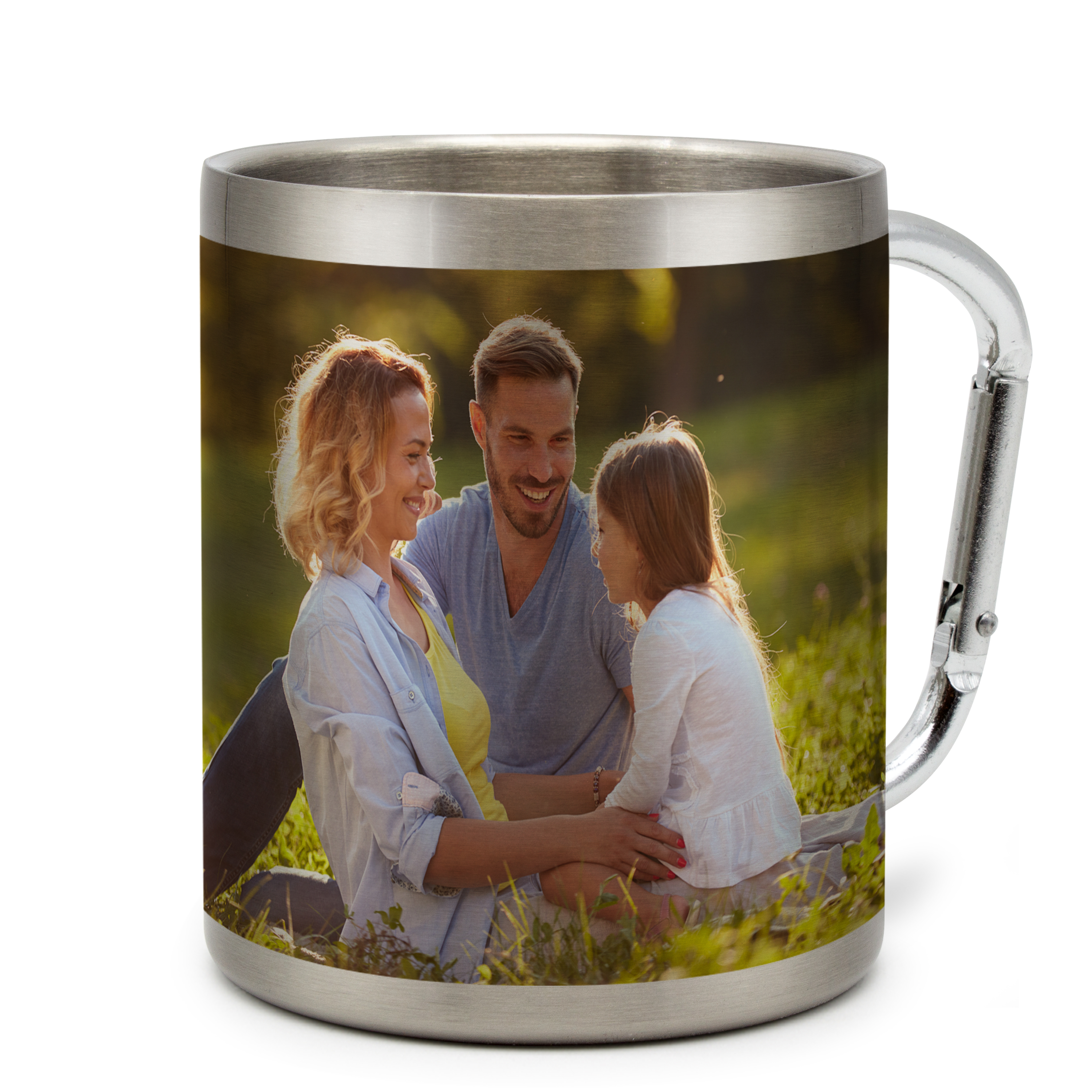 Edelstahltasse mit Karabiner
