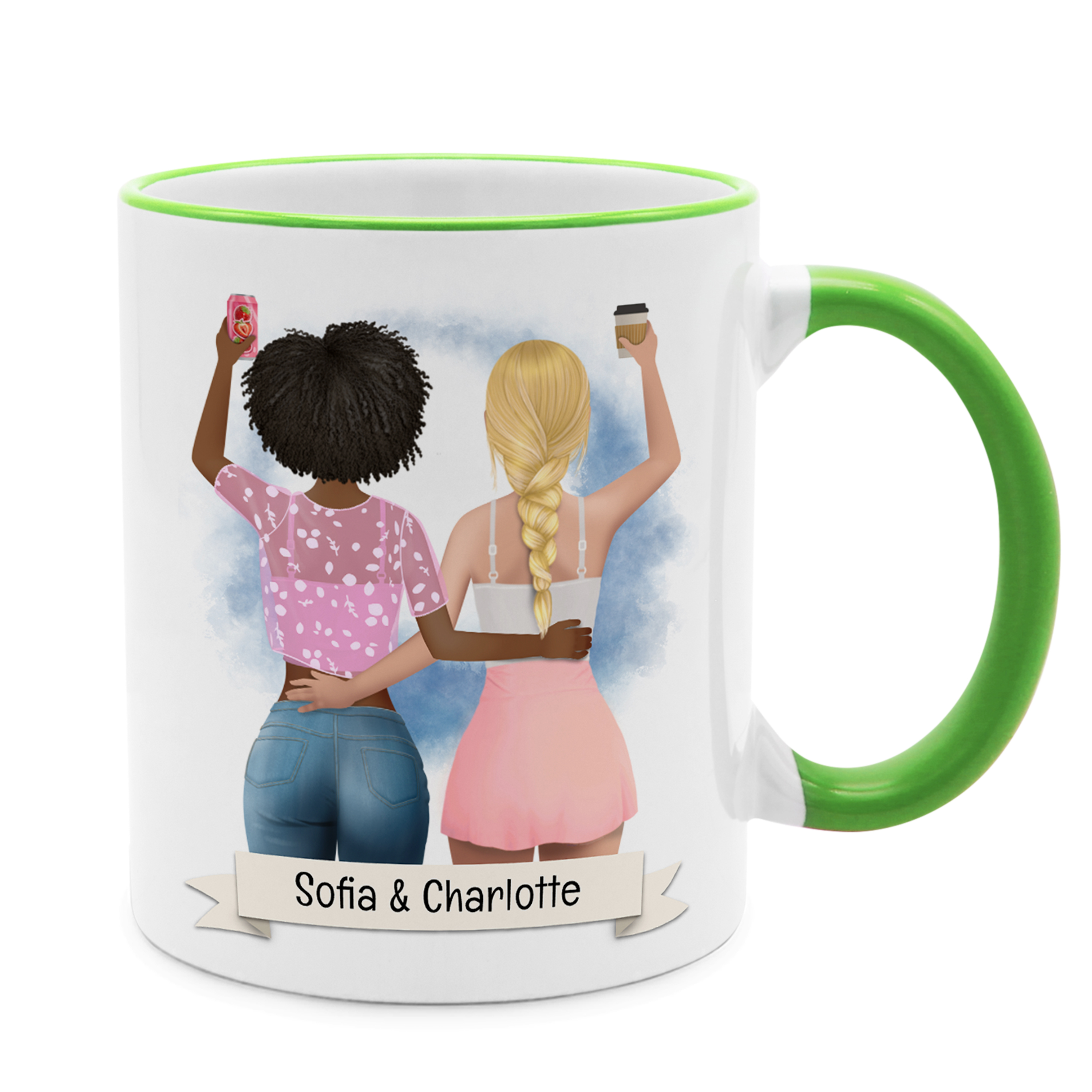 Beste Freundin Tasse Grün