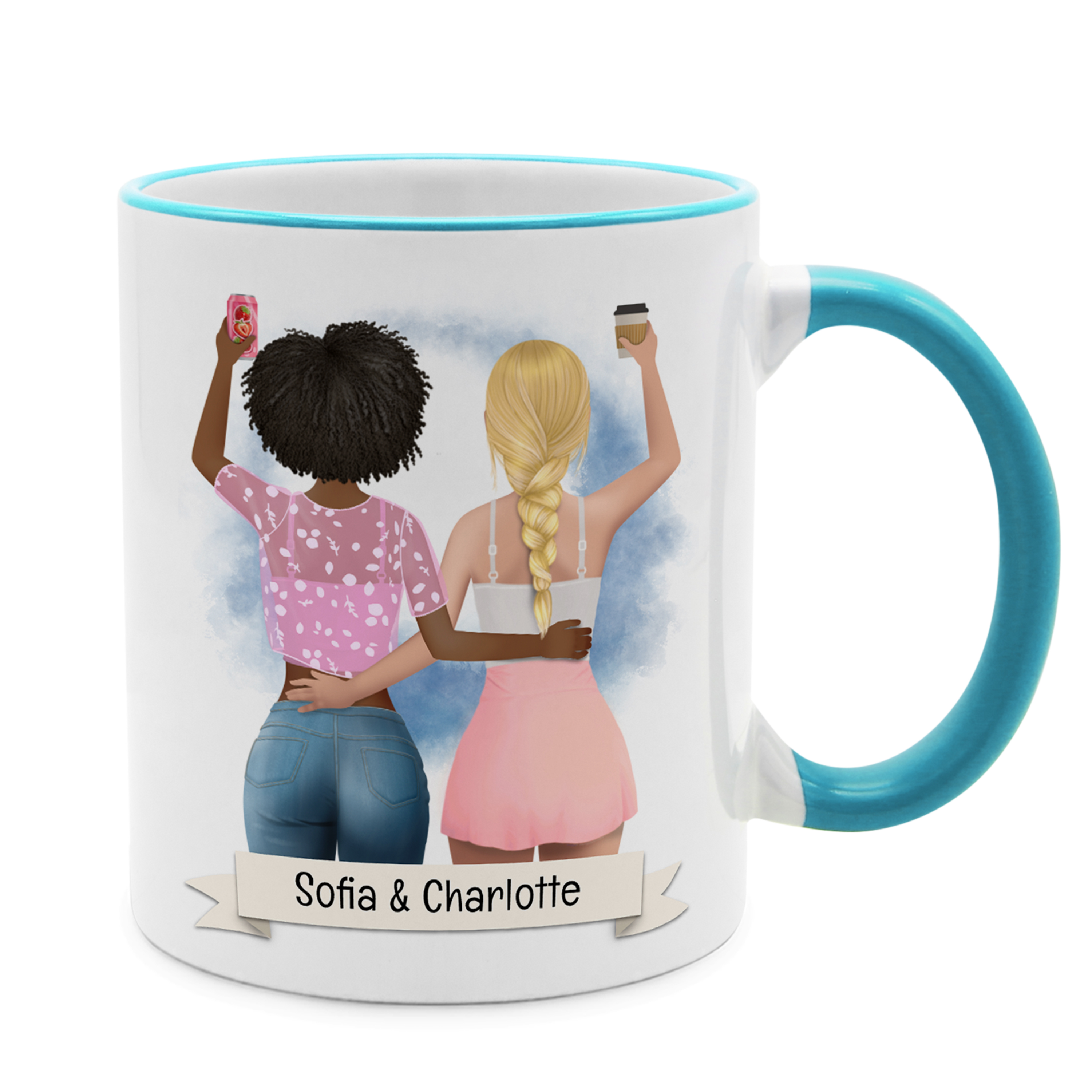 Beste Freundin Tasse Hellblau