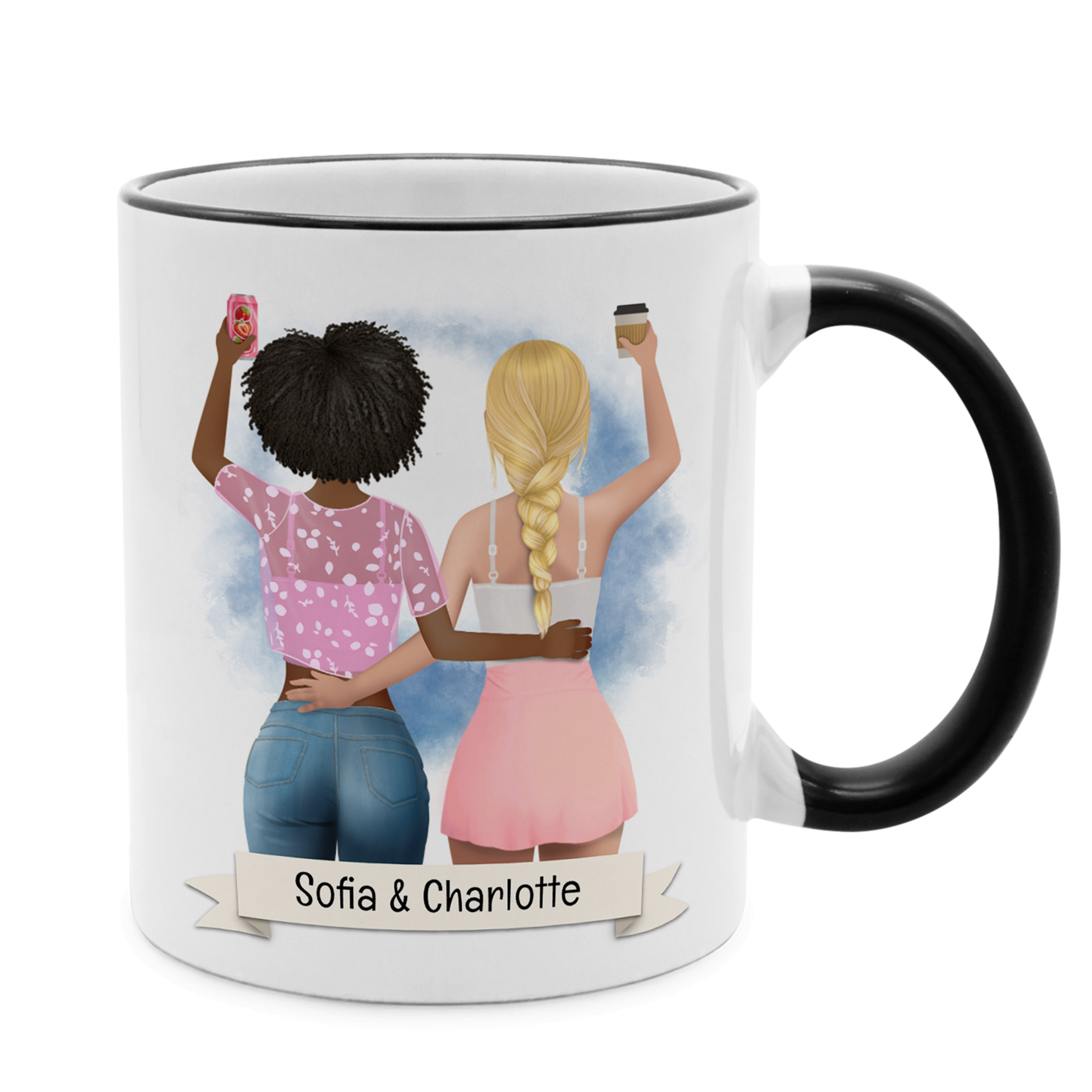 Beste Freundin Tasse Schwarz