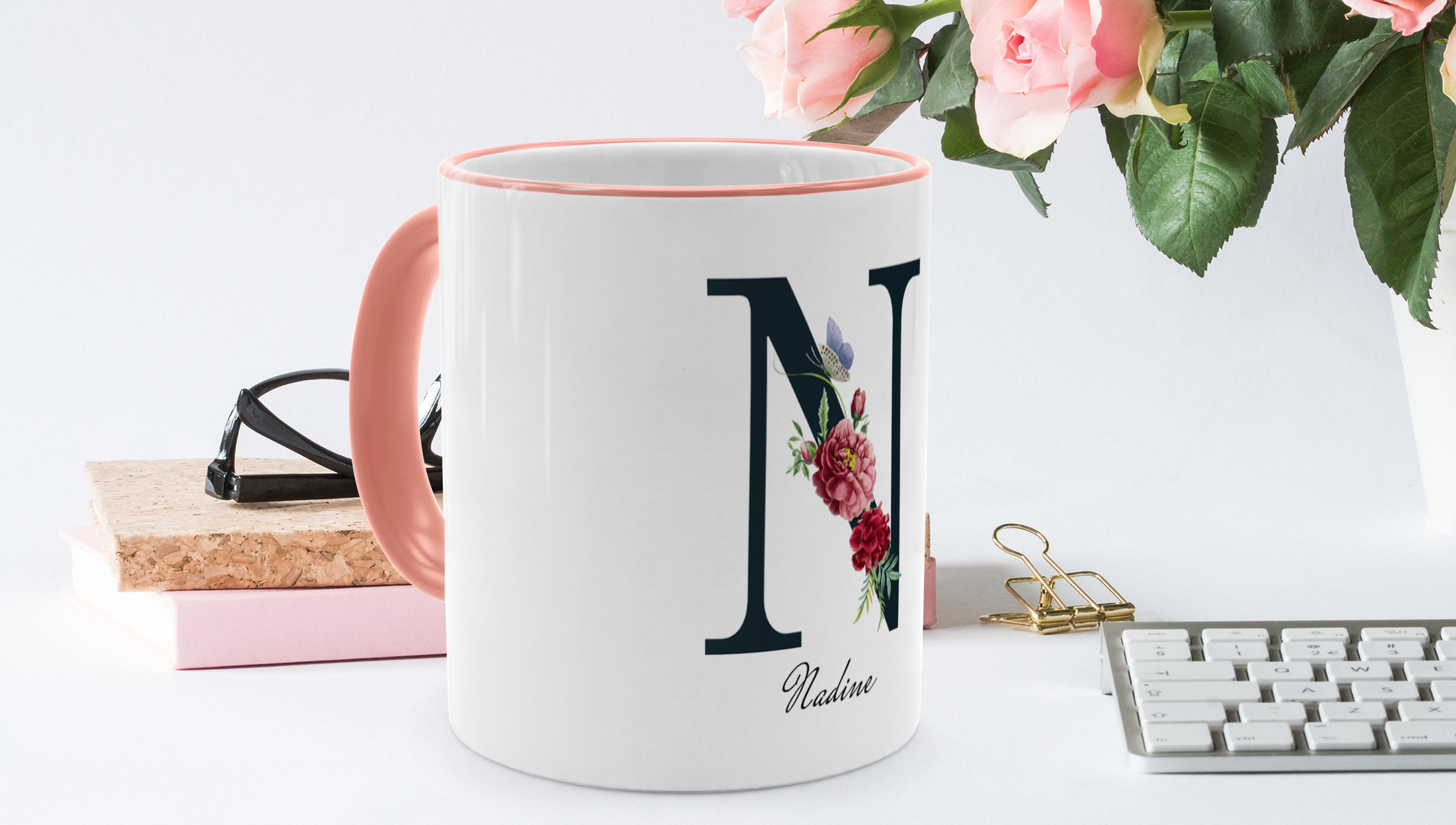 Einzigartige Initialentasse: Becher mit Buchstaben gestalten