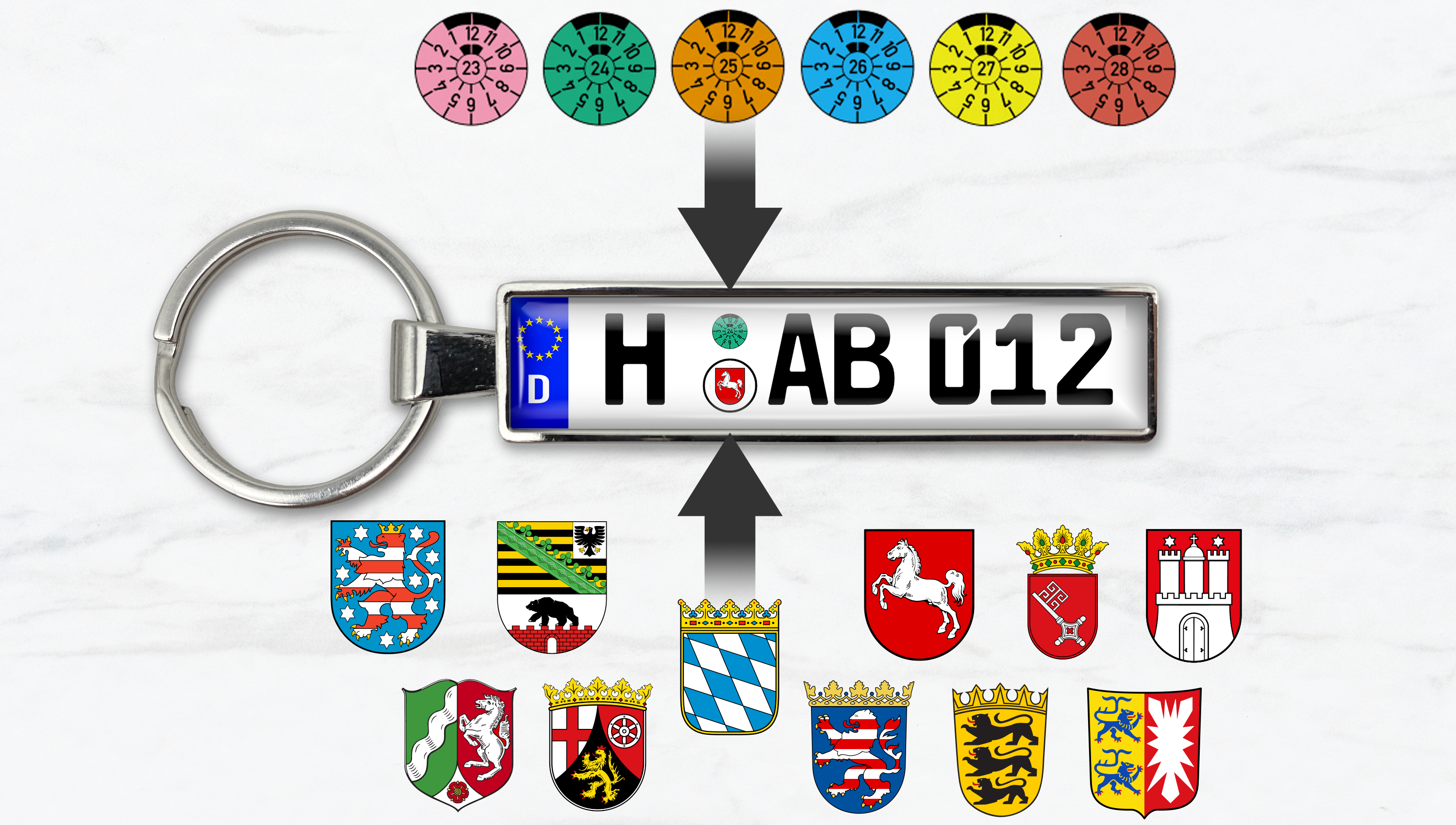 Kennzeichen Schlüsselanhänger – Nummernschild