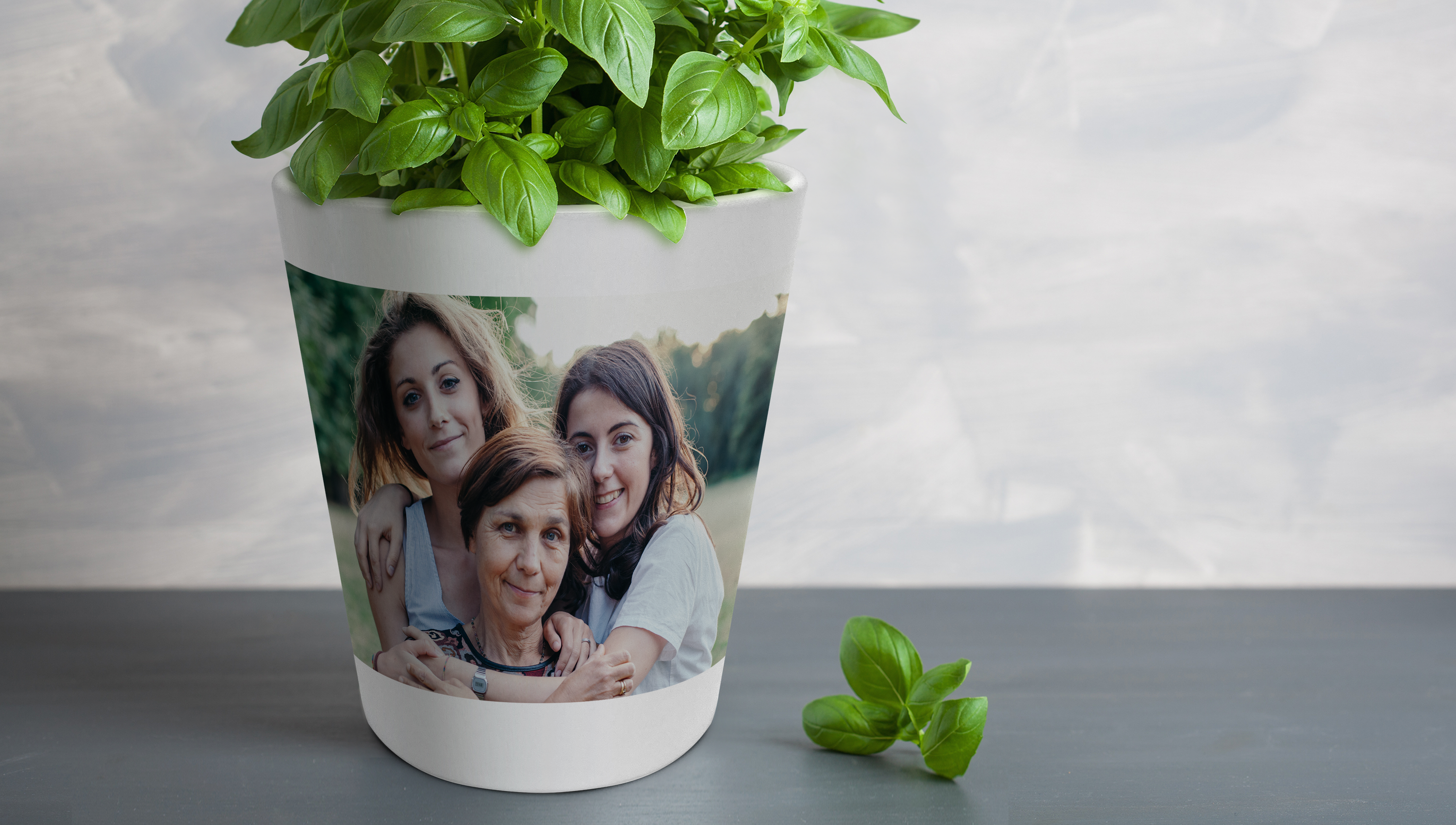 Personalisierter Kräutertopf mit Fotos: Kräutertopf bedrucken