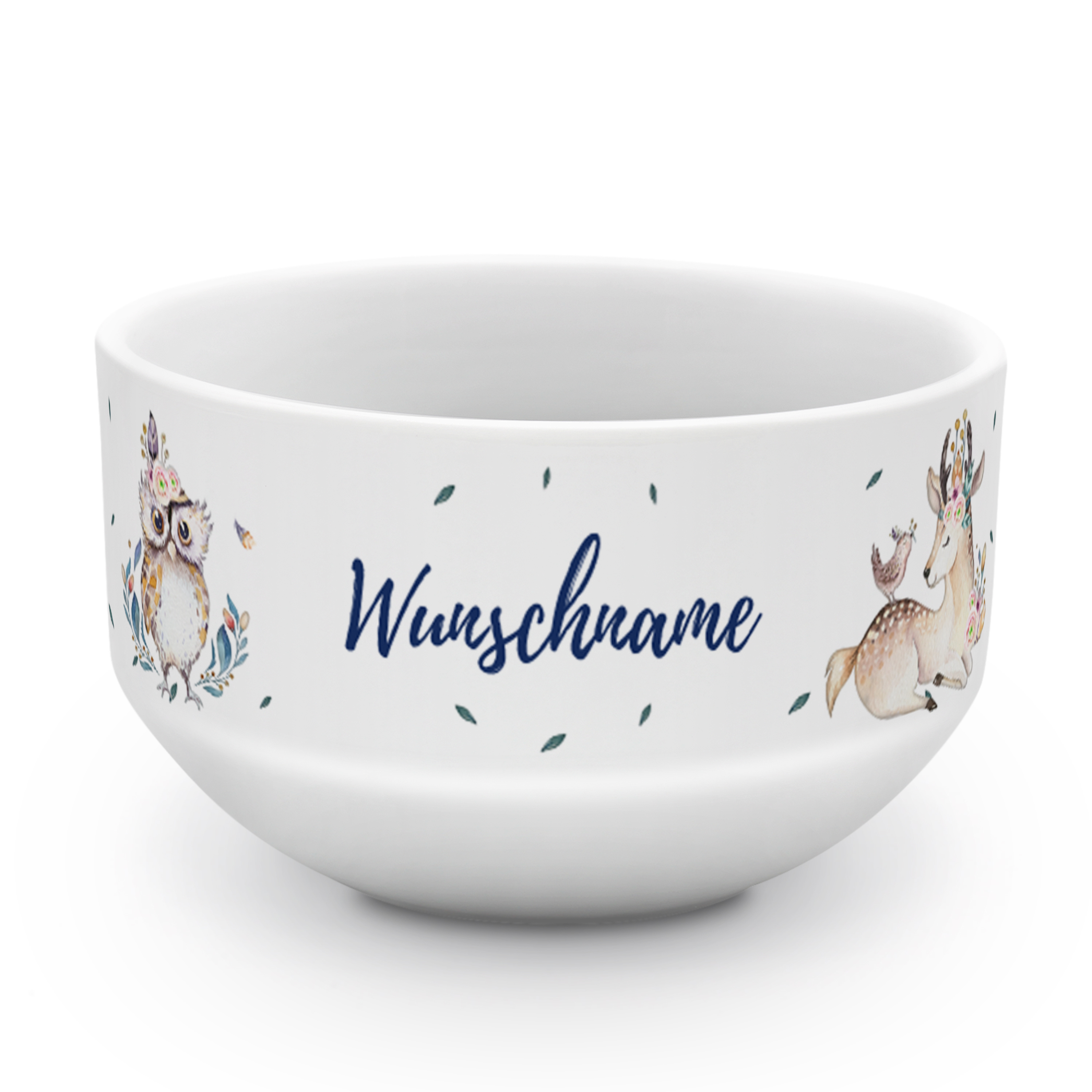 Müslischale mit Design-Vorlage "Waldtiere"