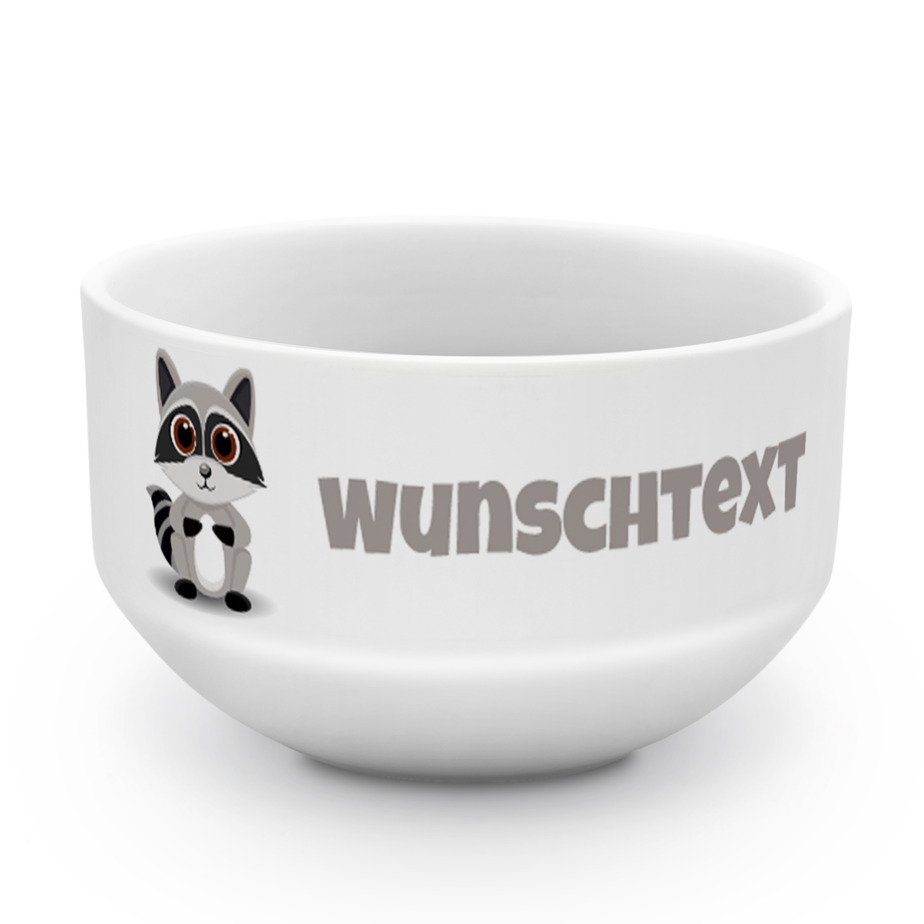 Müslischale mit Design-Vorlage "Waschbär"