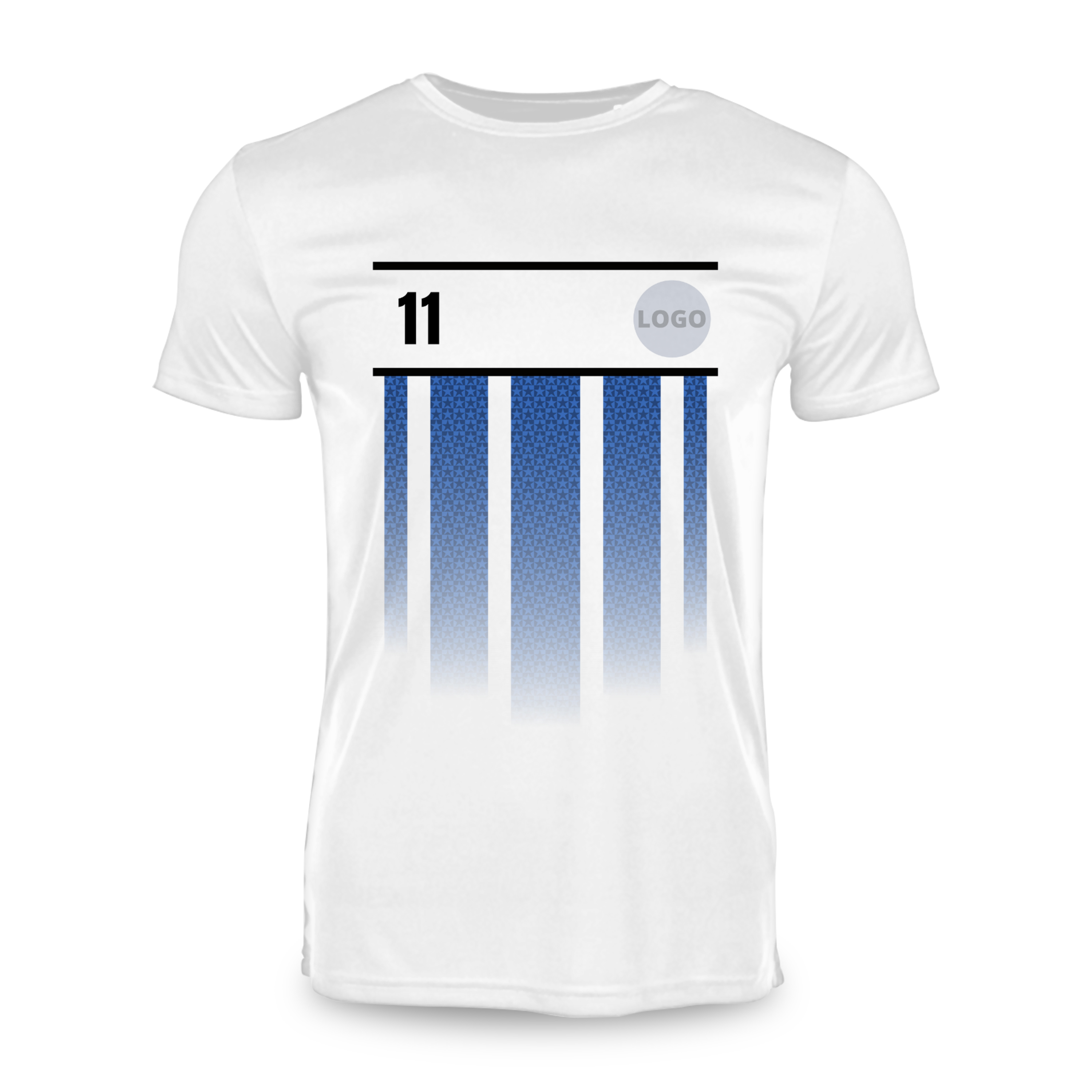 Fußballtrikots mit Design-Vorlage zum Selbststalten