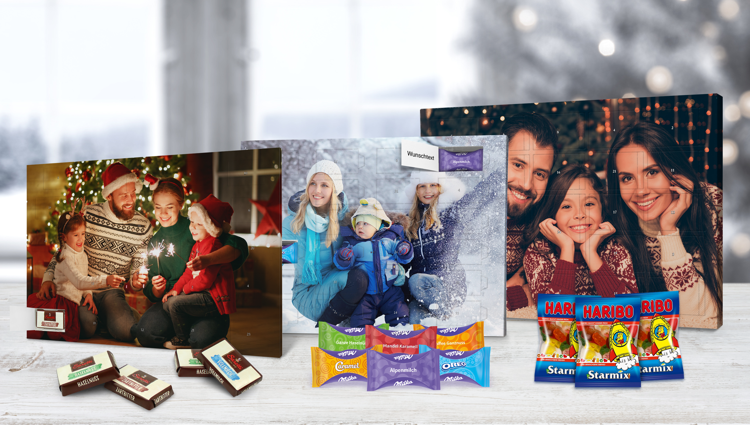 Foto Weihnachtskalender mit Schokolade oder 24-Bild-Weihnachtskalender selber gestalten