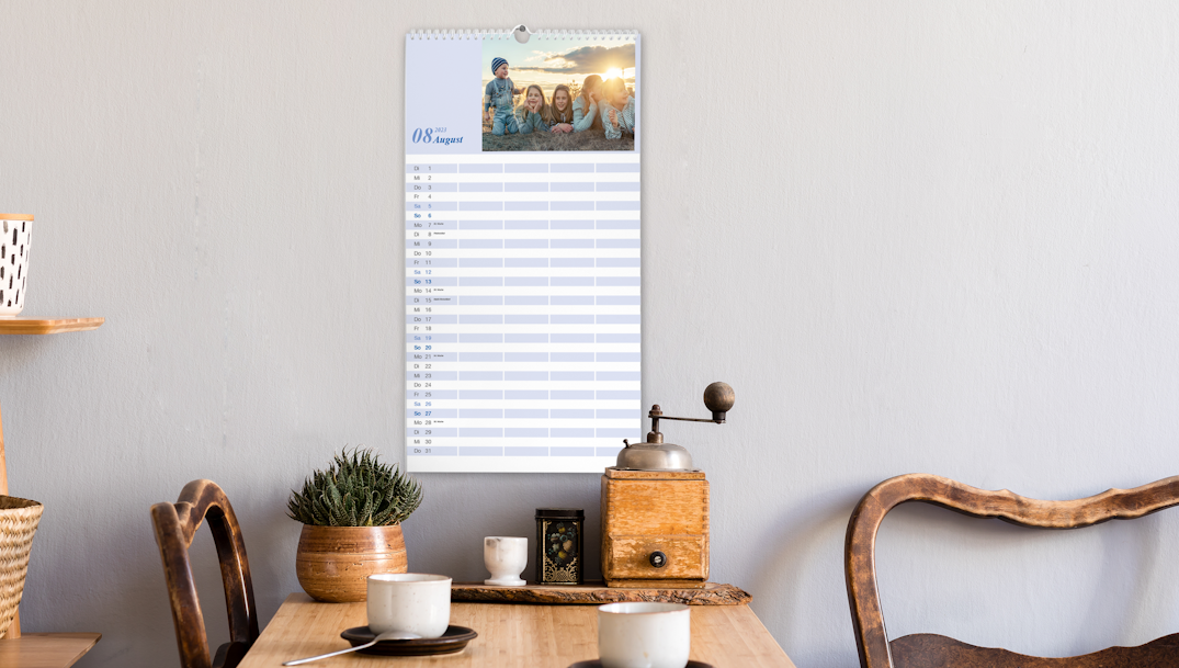 Familienkalender mit Fotos gestalten