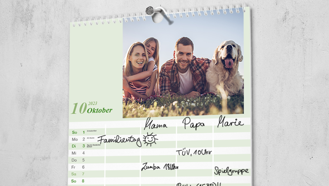 Familienkalender mit Fotos gestalten