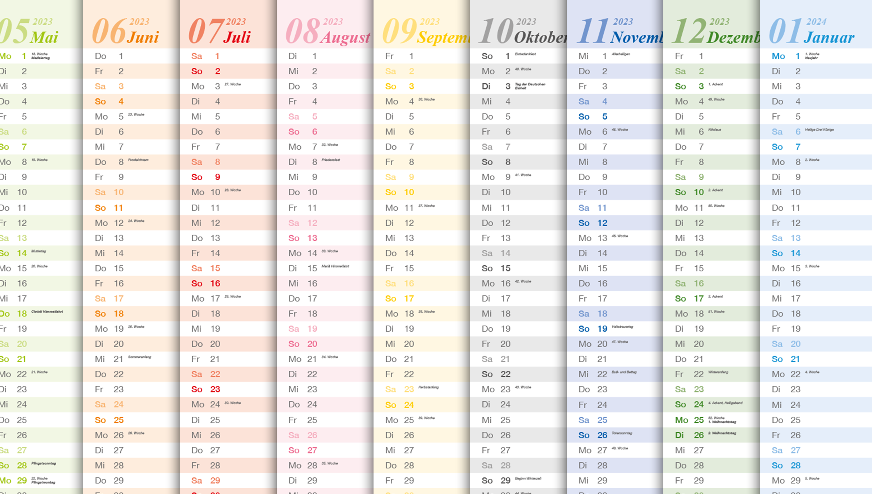 Küchenkalender selbst gestalten
