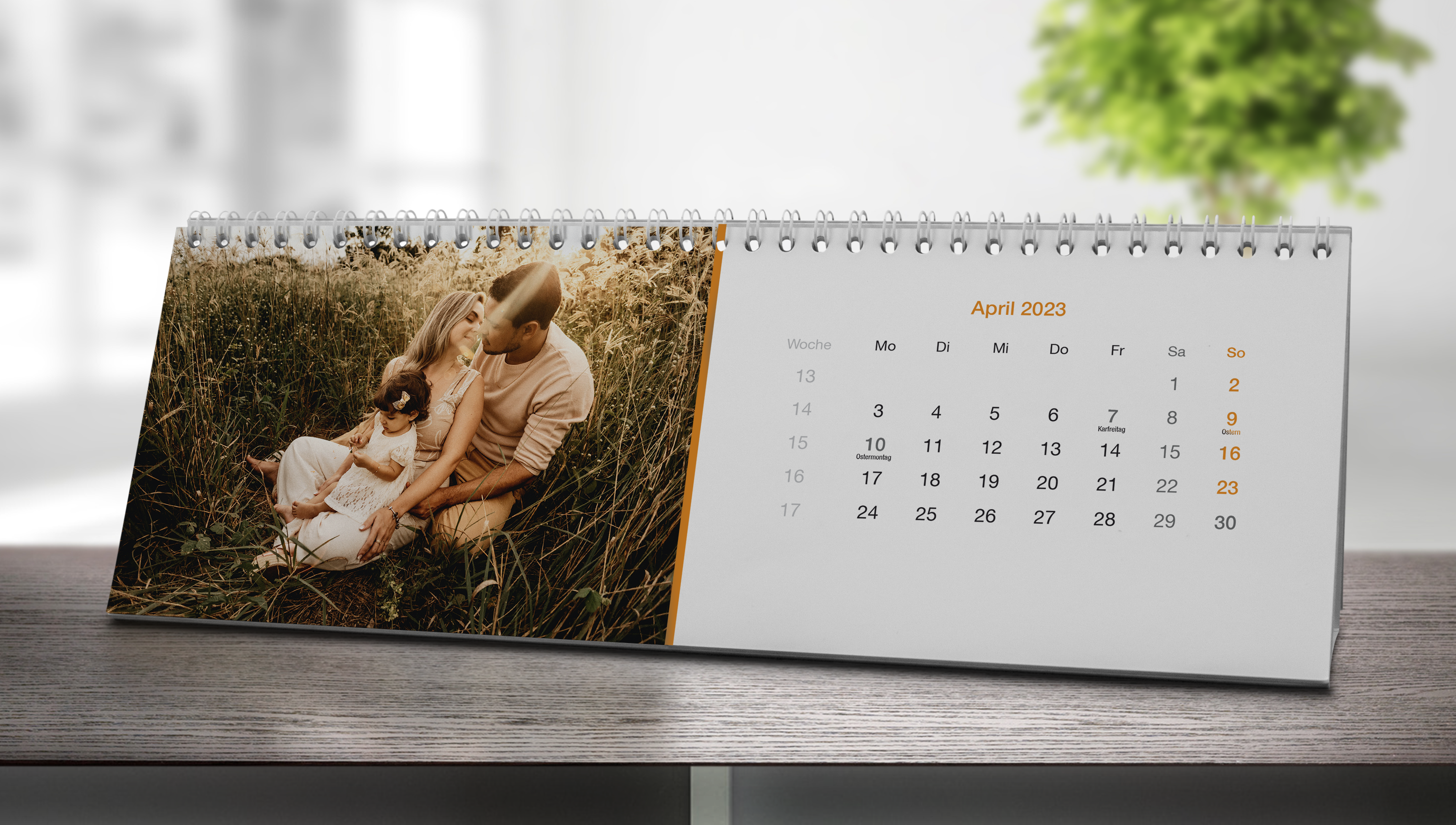 Individueller Tischkalender mit Foto