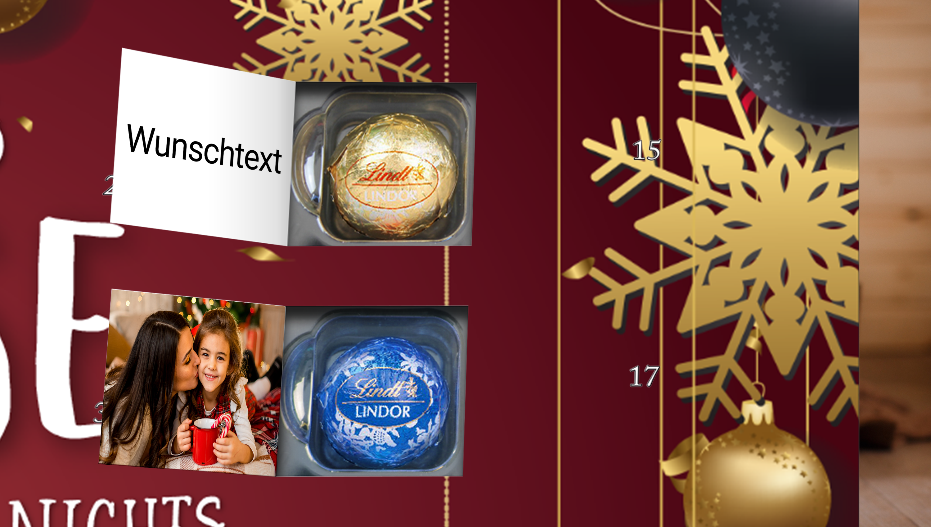 Individuell bedruckter Namens-Adventskalender