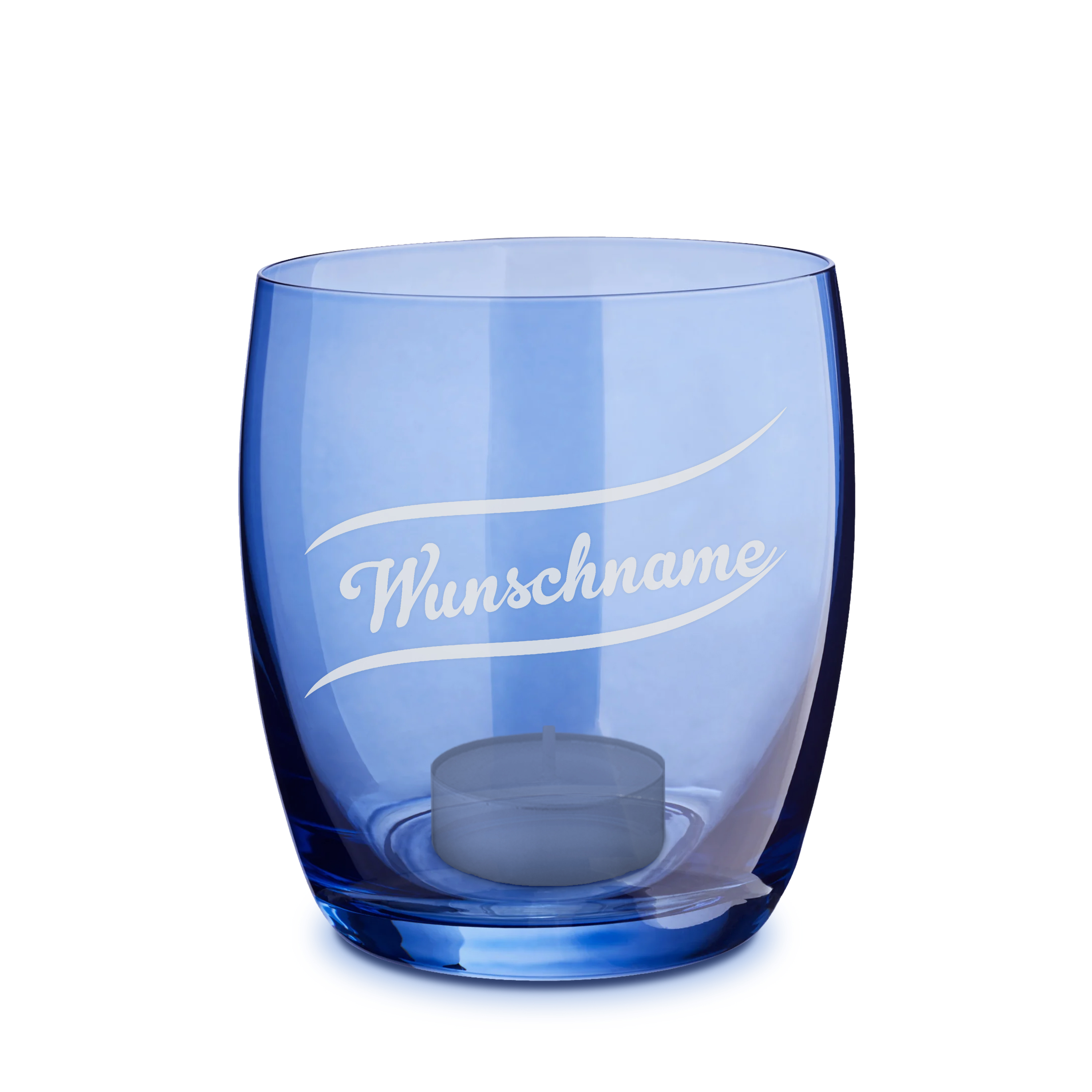 Windlicht "Gravur" Blau