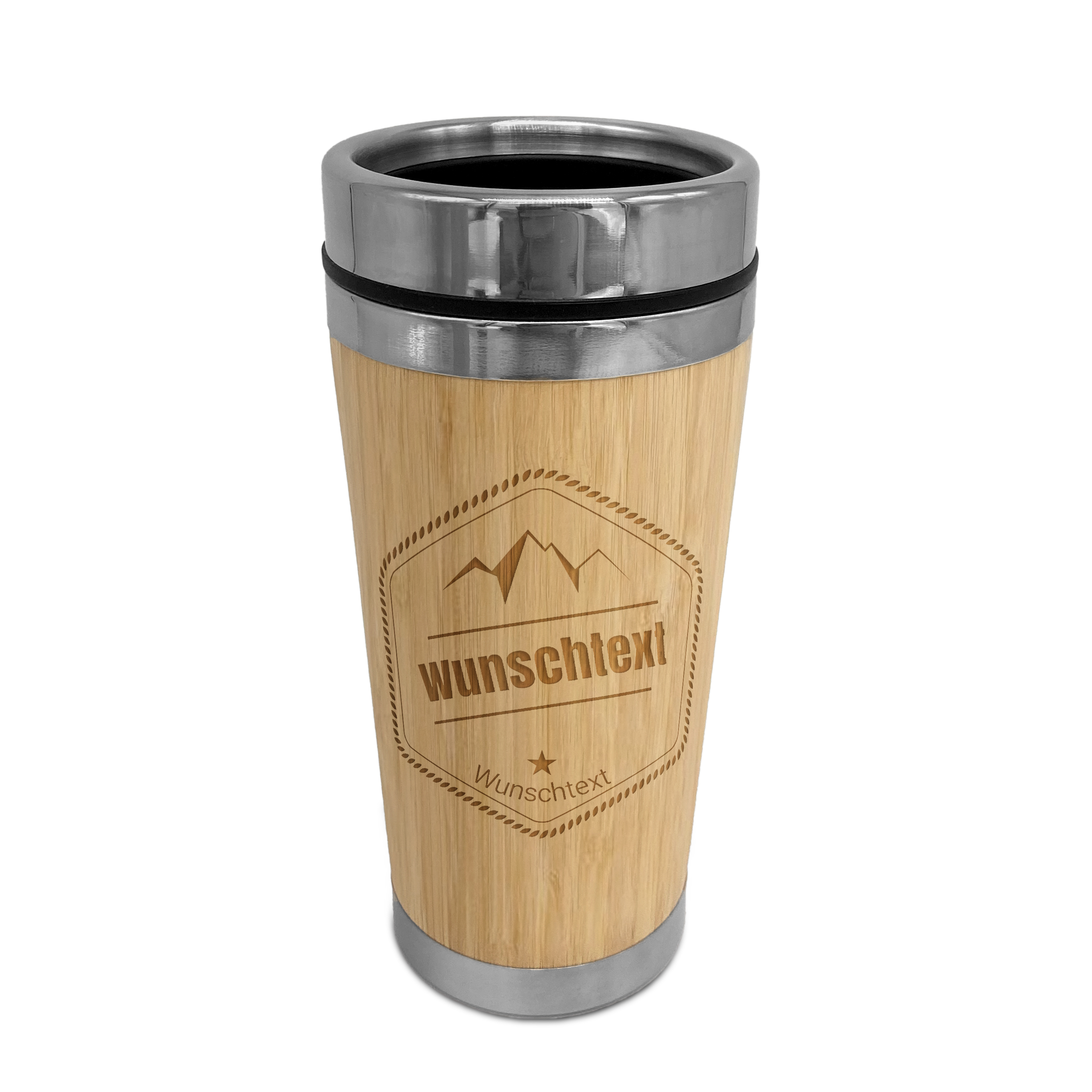 Bambus Thermobecher -  Gravur