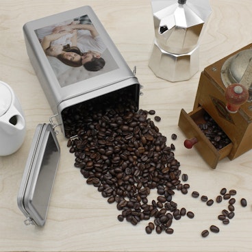 Kaffeedose Silber