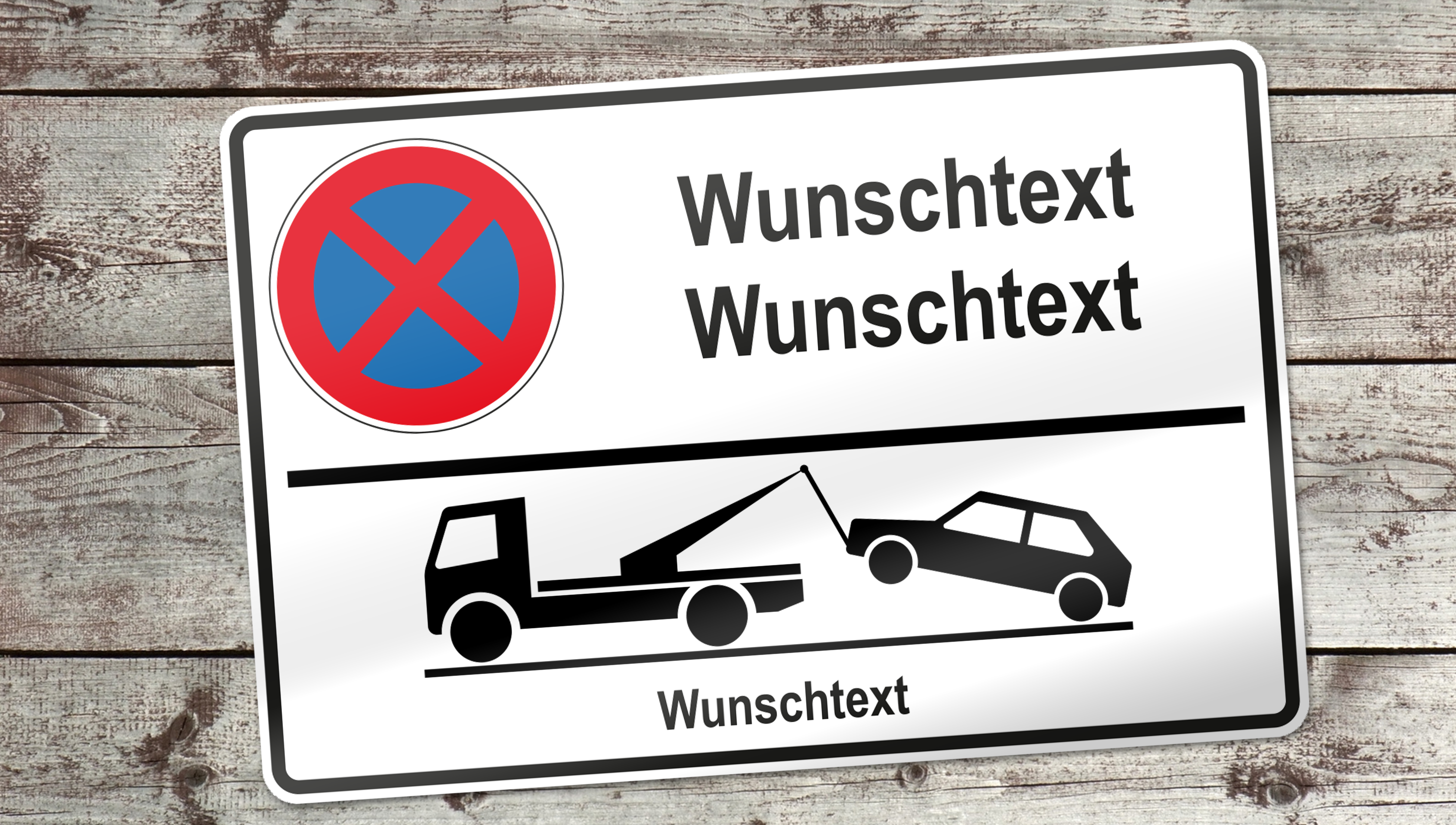 Parkplatzschild mit Wunschtext aus PP günstig kaufen