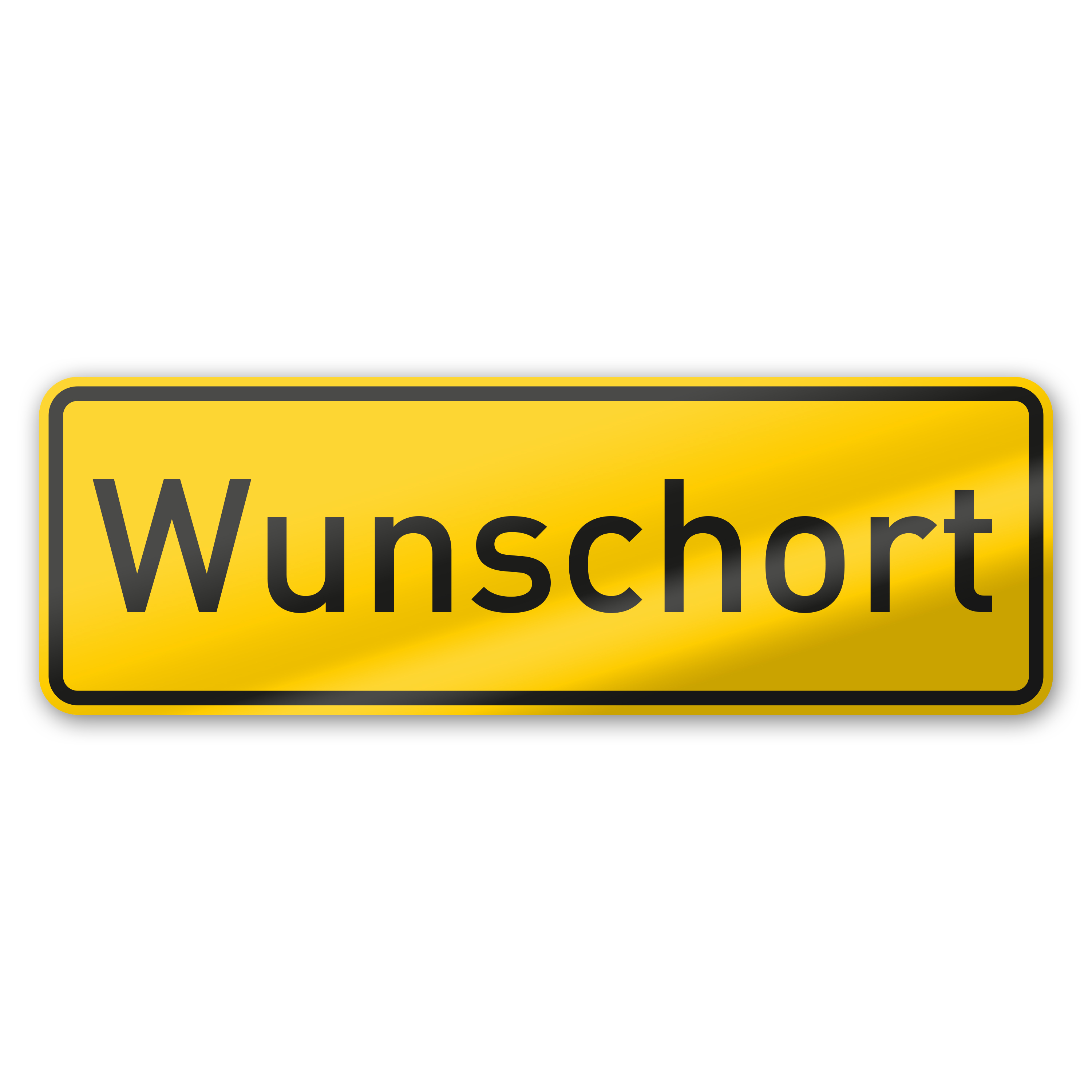 Ortsschild Eingang Schmal