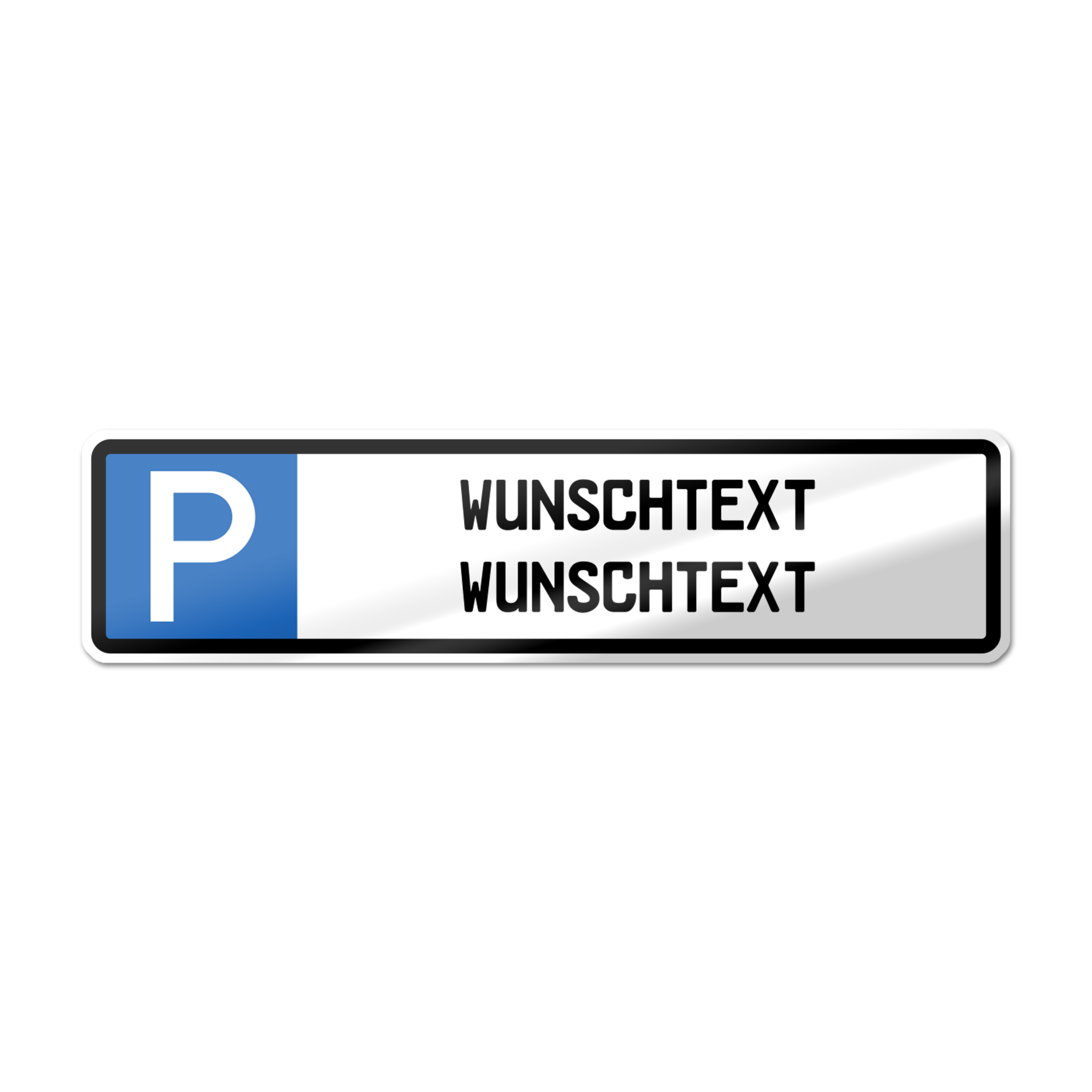 Parkplatz-Schild mit Logo (Design & Druck)