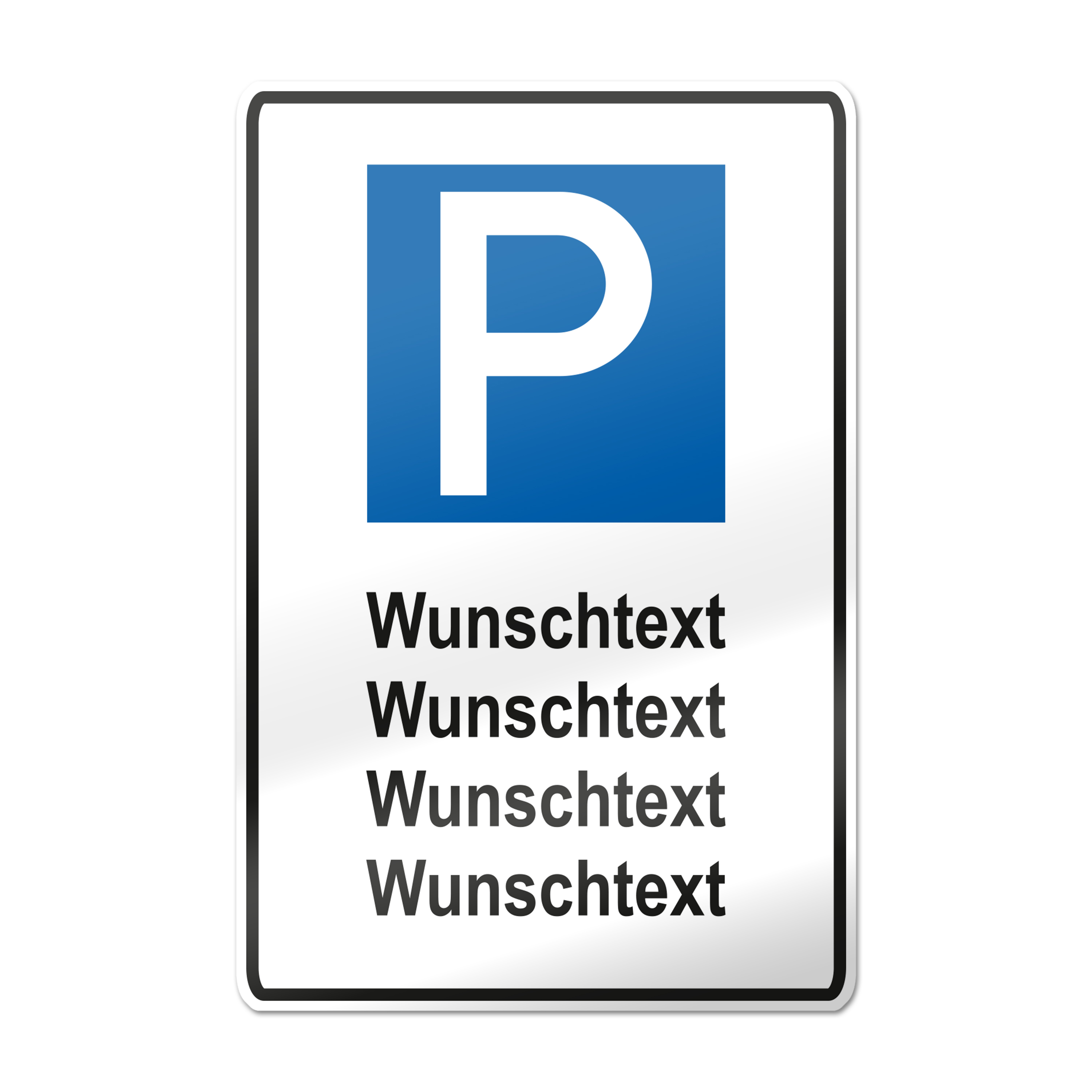 Schild Privatparkplatz / personalisiert mit Wunschtext /