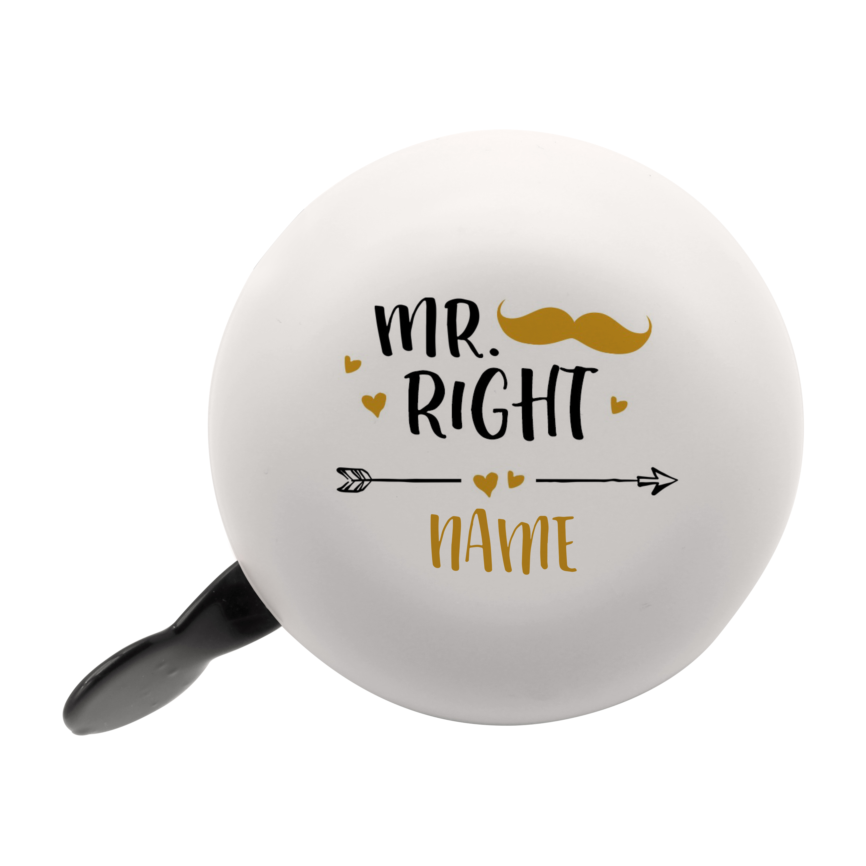 Fahrradklingel mit Namensmotiv "Mr. Right"