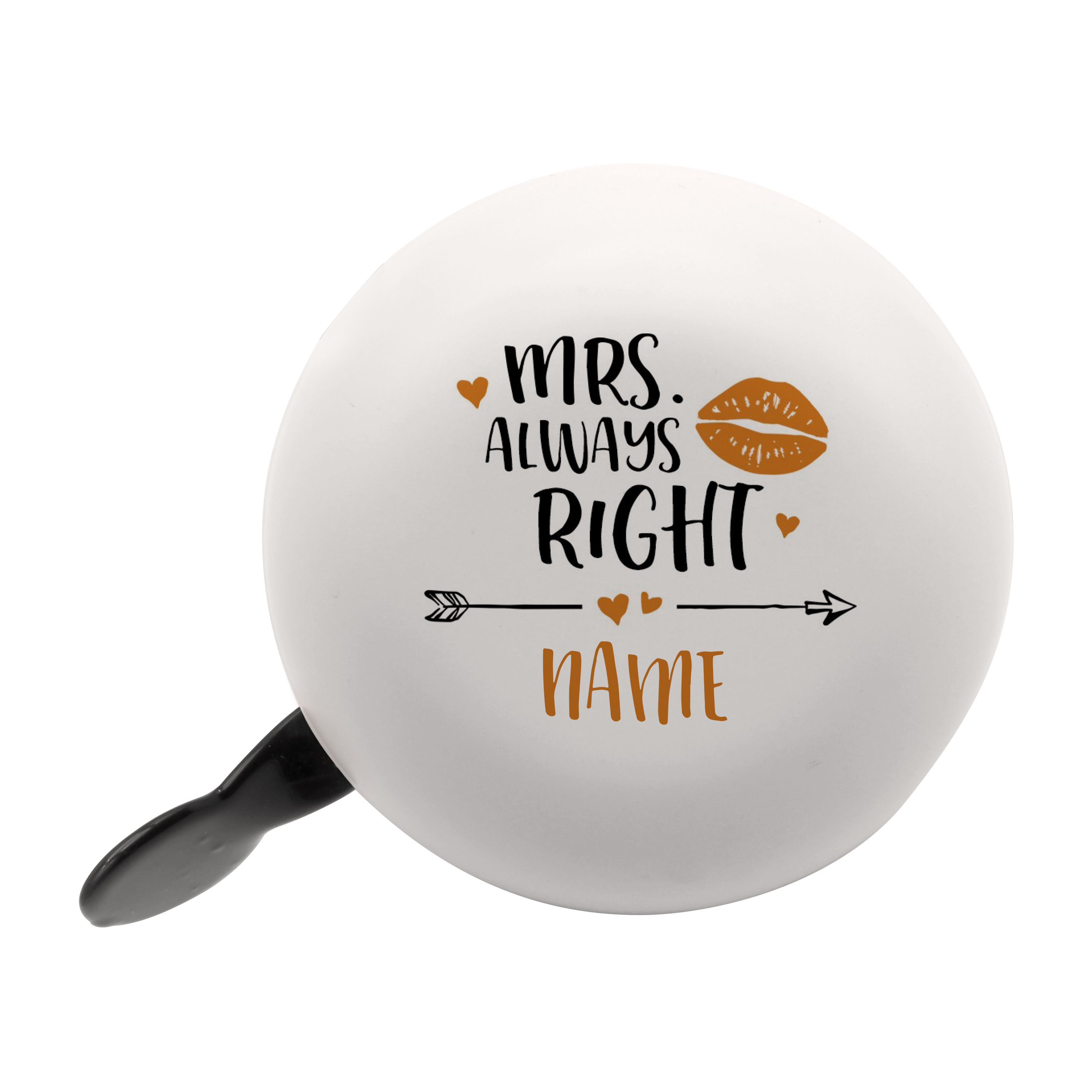 Fahrradklingel mit Namensmotiv "Mrs. Always Right"