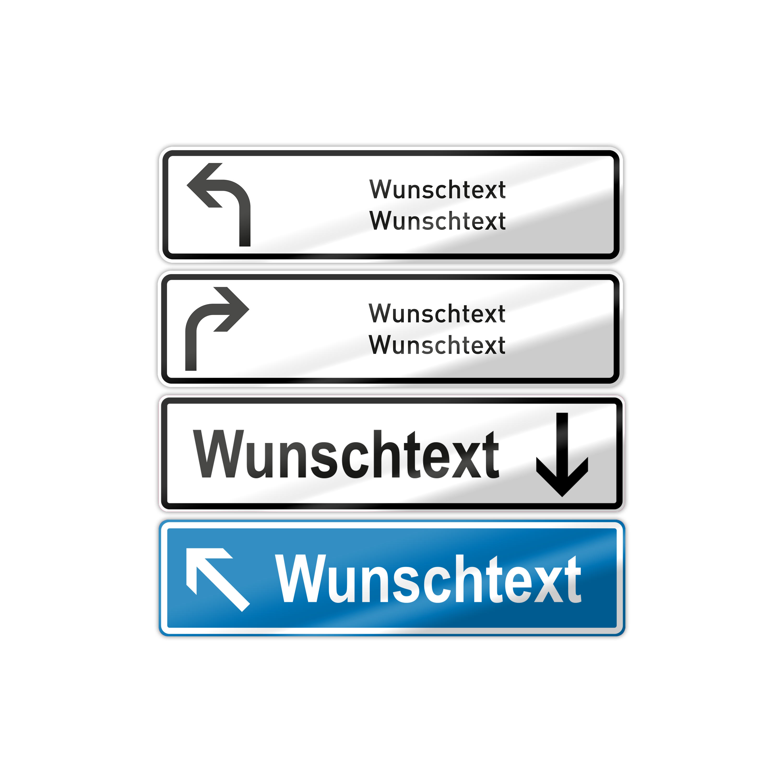 Richtungsschilder Schmal