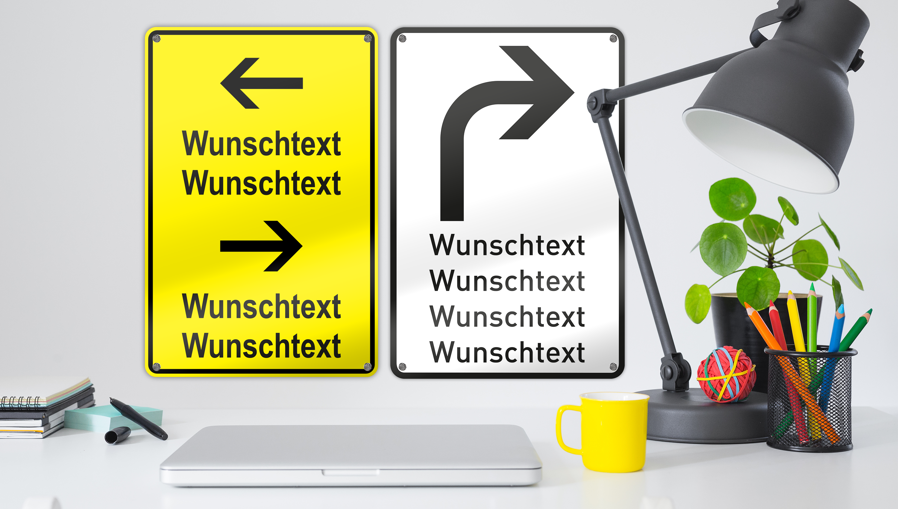 Das passende Material für Ihre Pfeilschilder